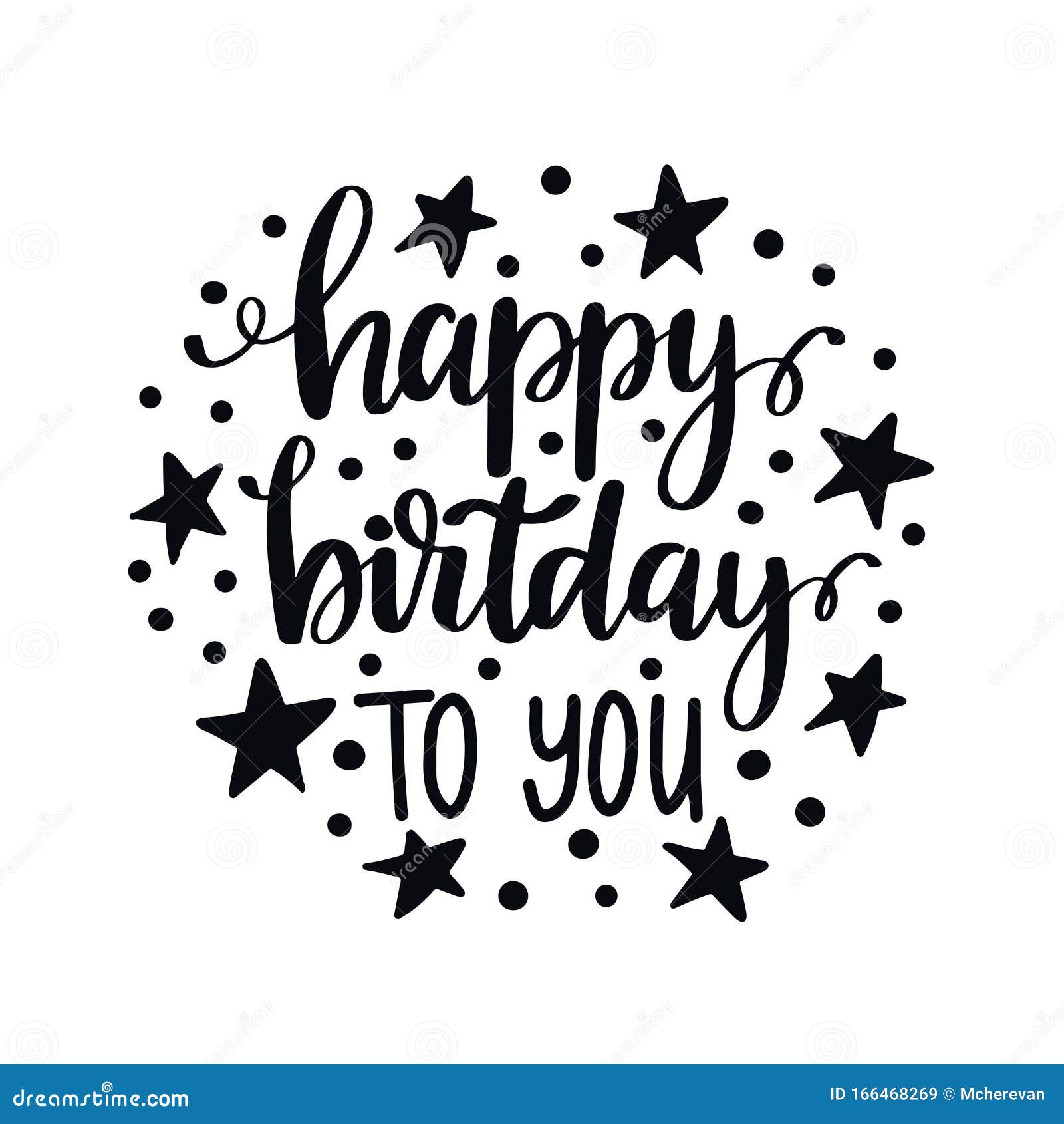 Download Happy Birthday To You Calligraphy Quote. Lettering Text ...