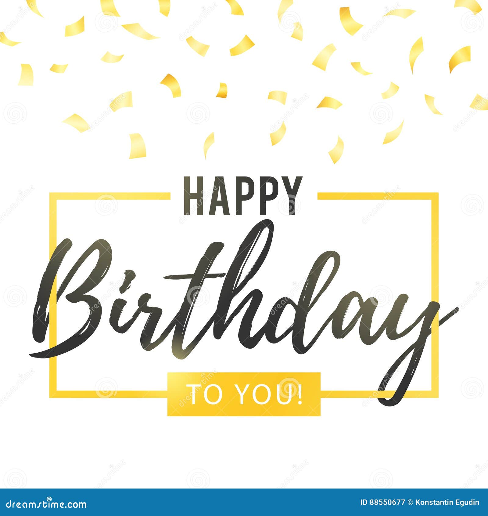 Happy Birthday To You Confetti Stock Vector - Illustration of banner ...