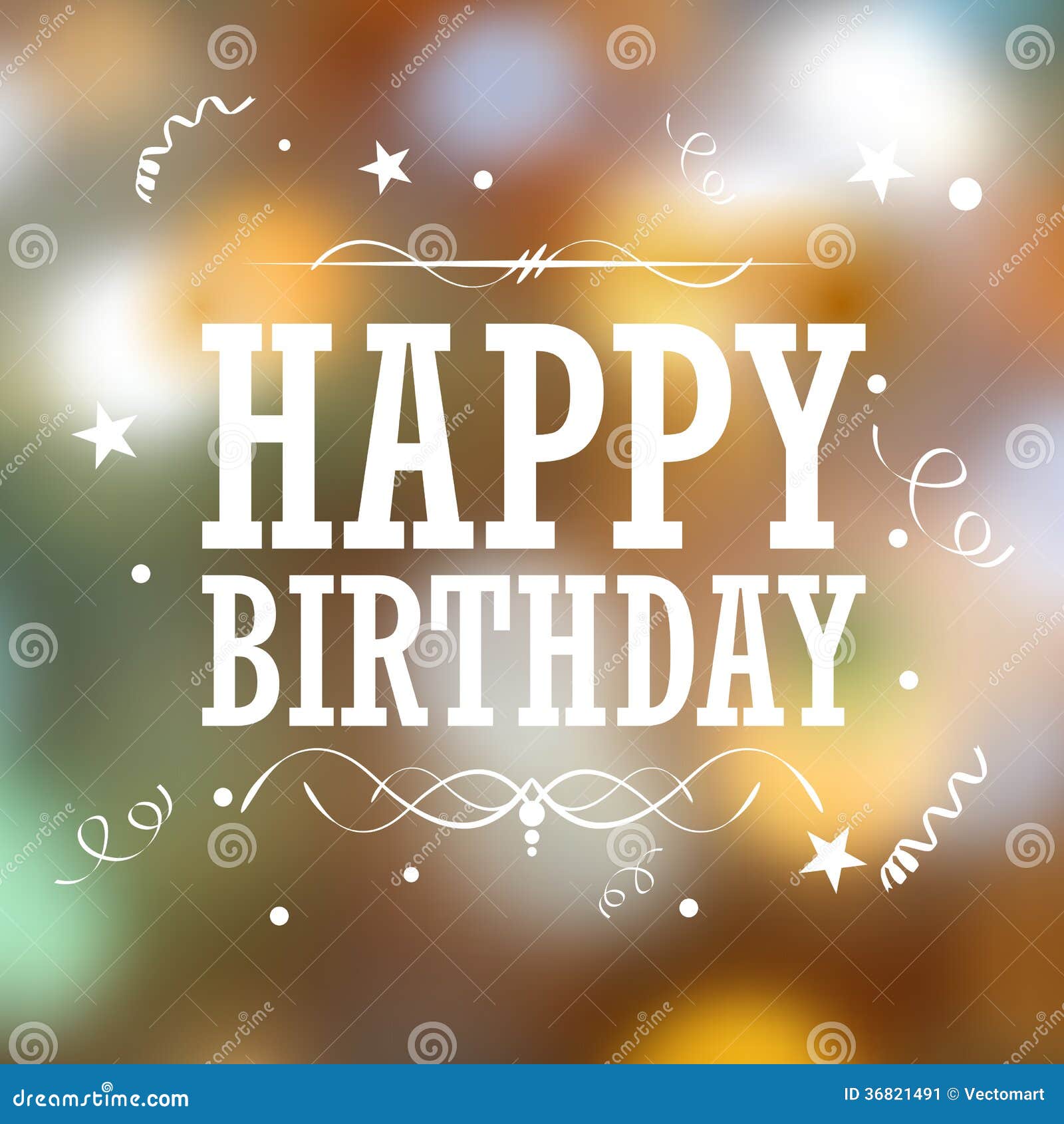 Happy Birthday Typography Background Stock Vector - Illustration of ...