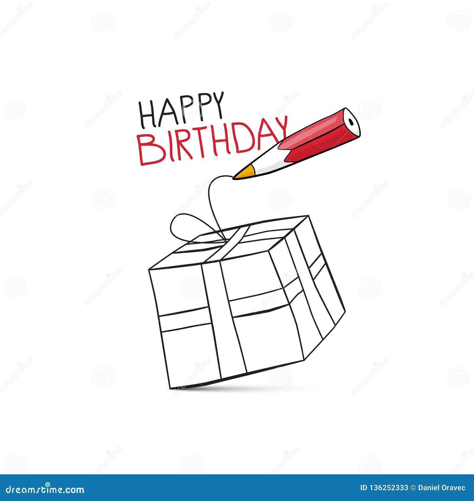 HD Happy Birthday Greeting Line Art Colorful PNG | Citypng