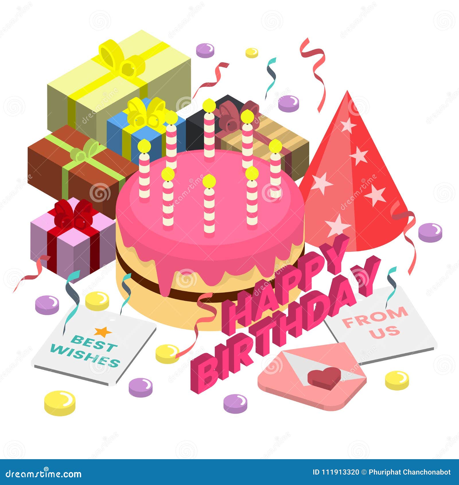 Download Happy Birthday Vector Logo For Banner Stock Vector ...