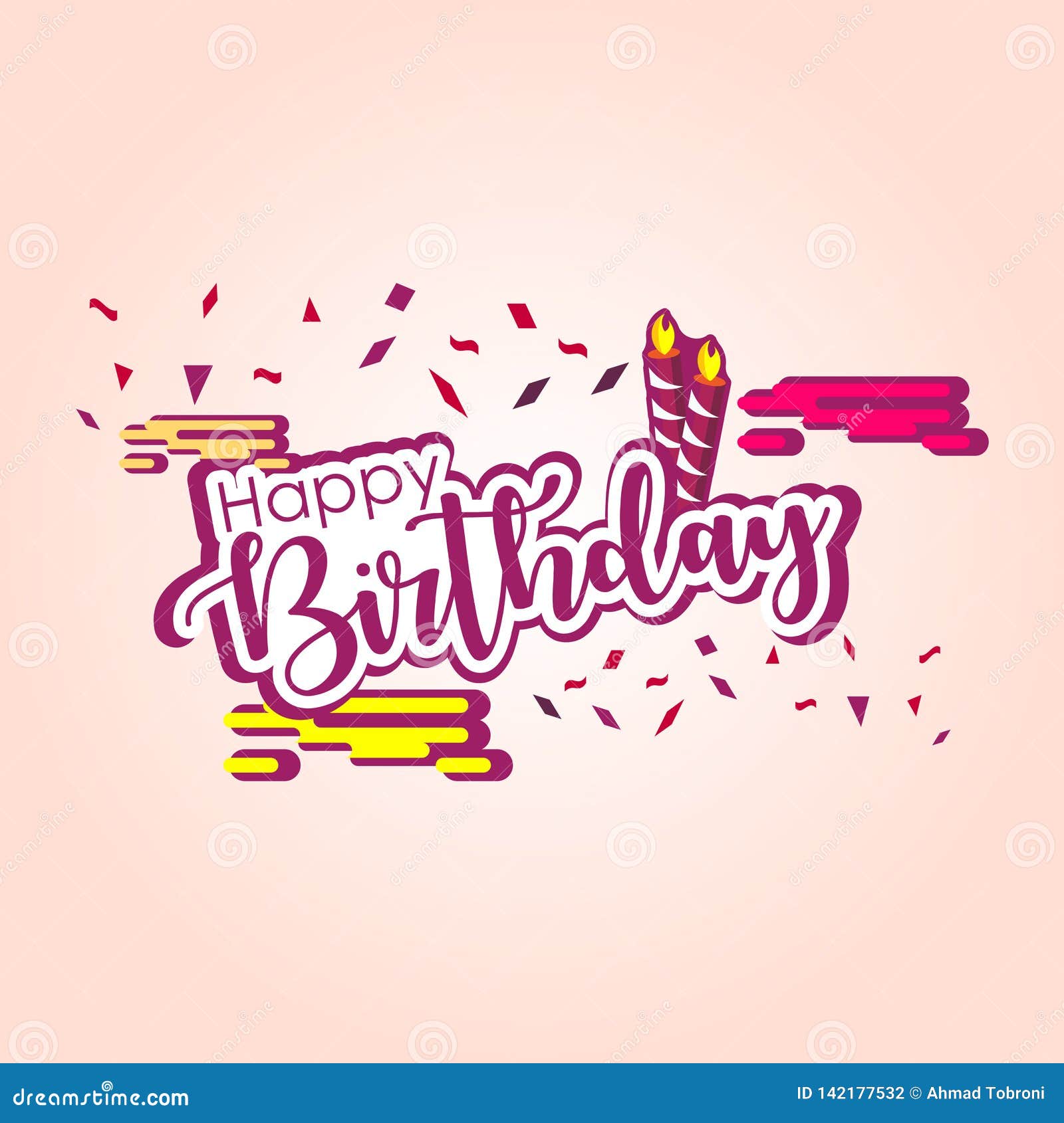 Happy Birthday Vector Template Design Illustration Stock Vector ...