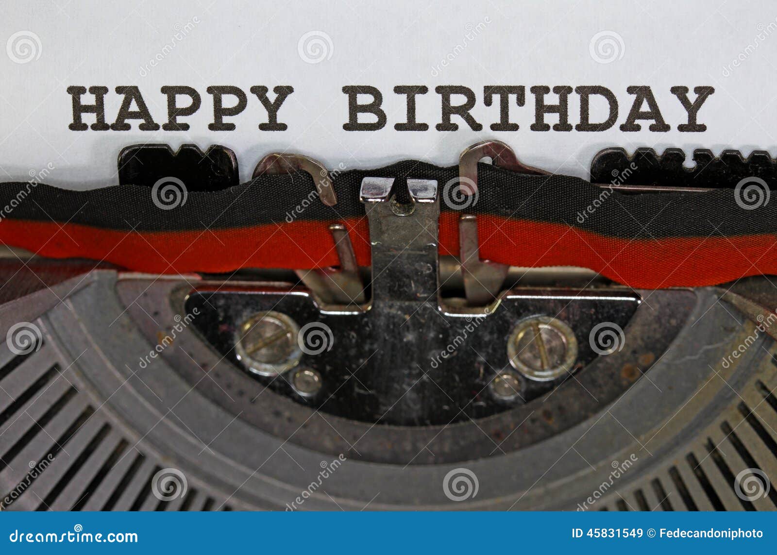 Happy Birthday Written with Black Ink Stock Image - Image of typewriter ...