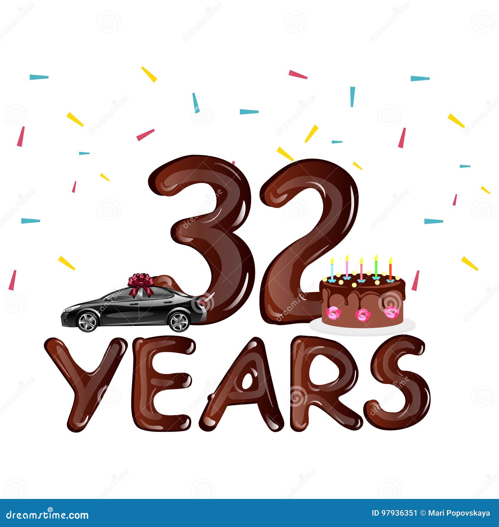 Happy Birthday 32 Logo