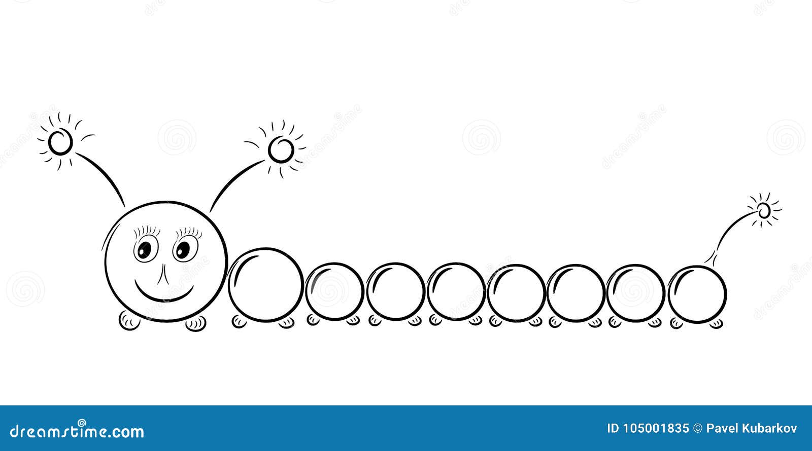 Happy Caterpillar with Cute Eyes Stock Vector - Illustration of object, background: 105001835 Happy Caterpillar with Cute Eyes Stock Vector - Illustration of object, background: 105001835