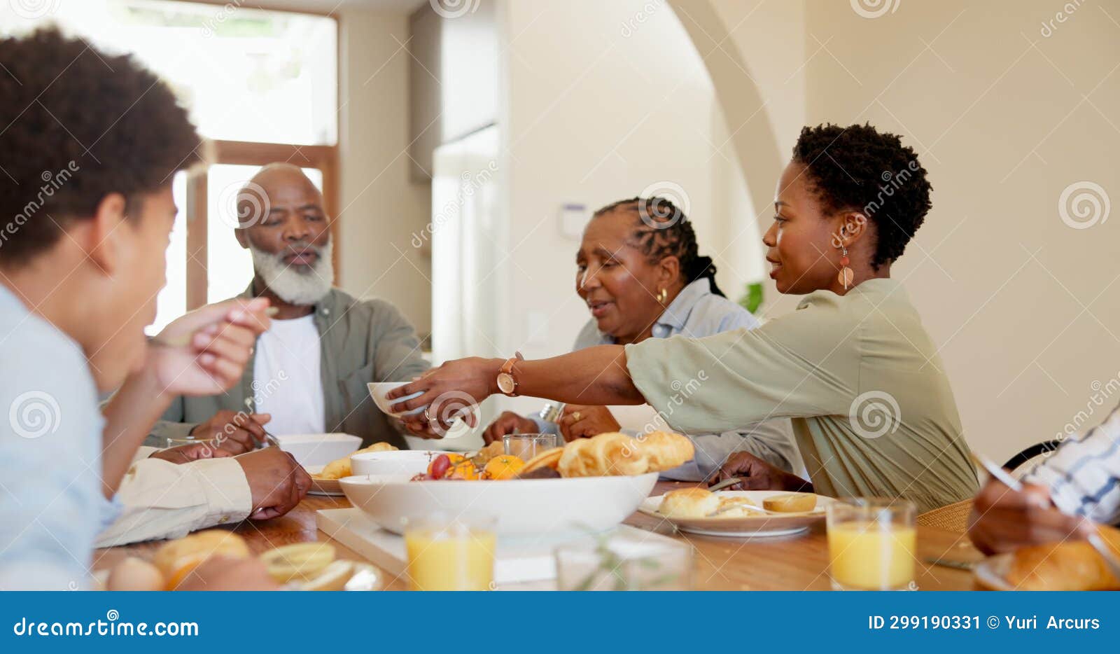 Happy, Black Family and Kids in Home for Lunch, Supper and Eating Meal
