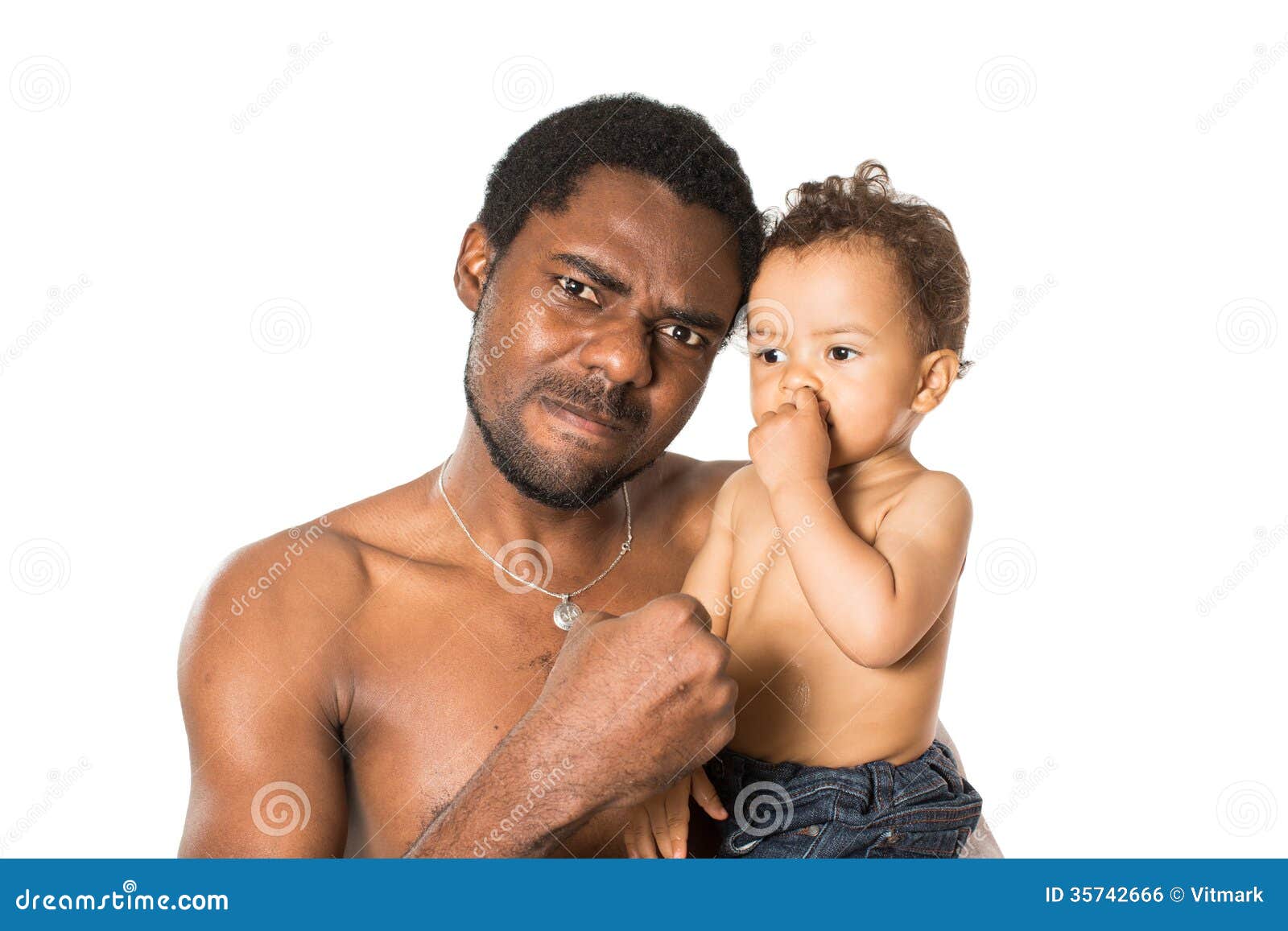 White dad black baby