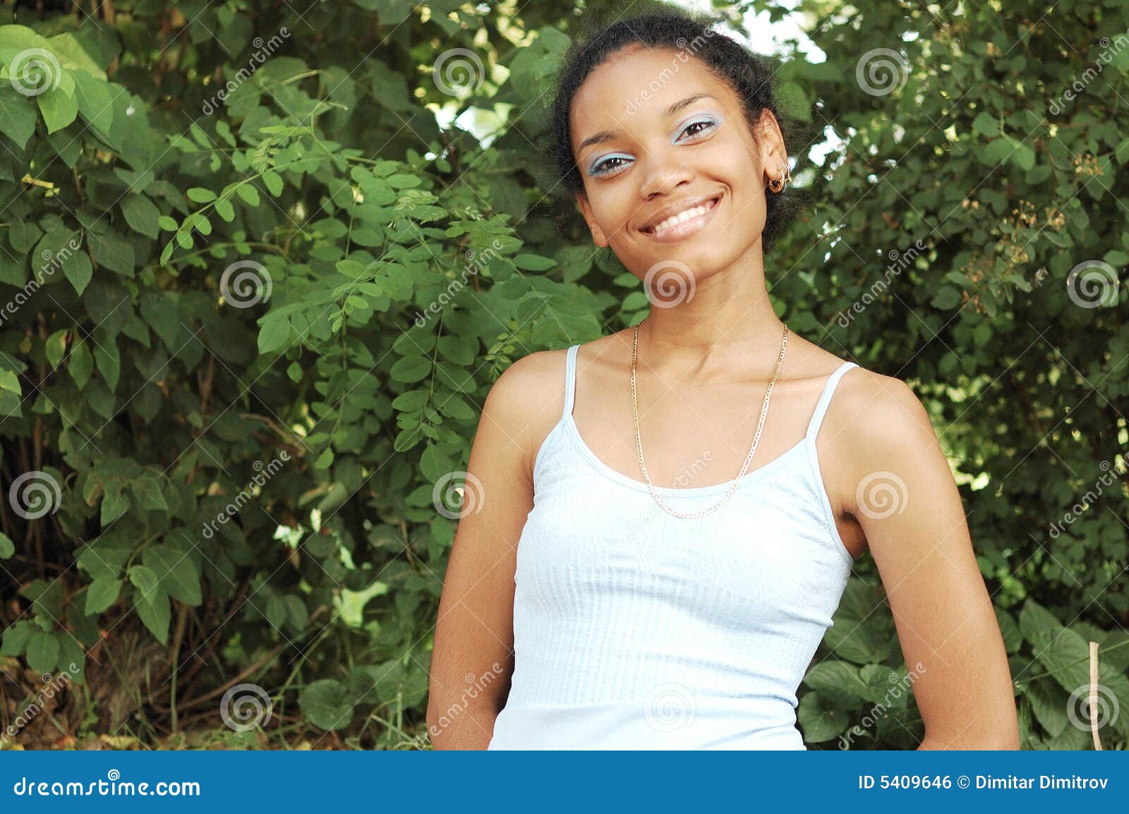 Happy Black Girl Stock Photo Image Of Happiness Face 5409646