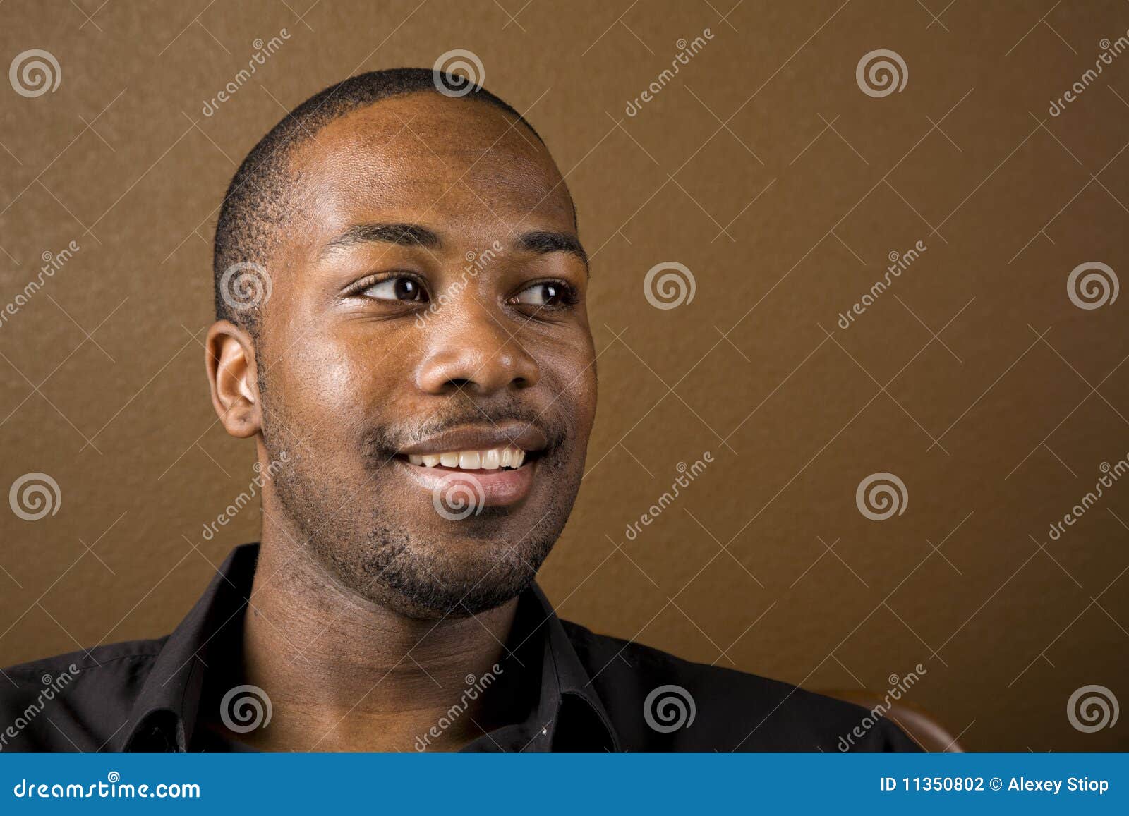 Happy black man stock photo. Image of dark, copyspace 11350802