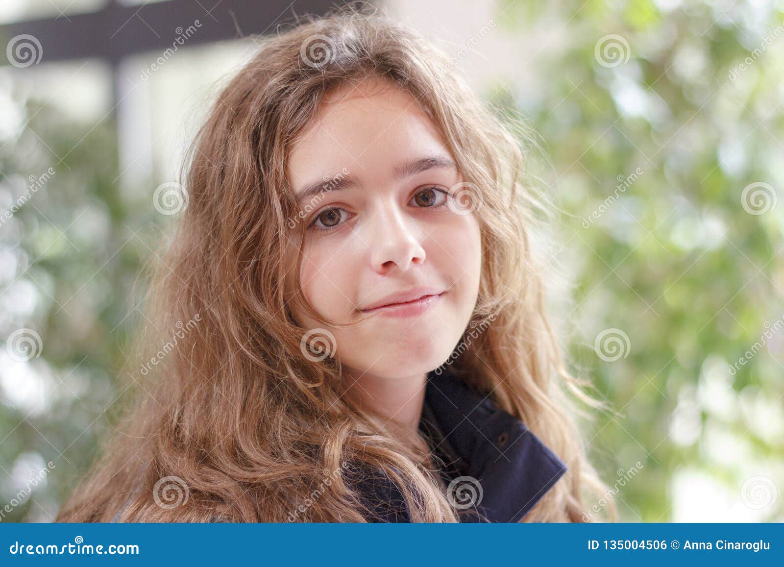 Blonde Teen Girl Smiling