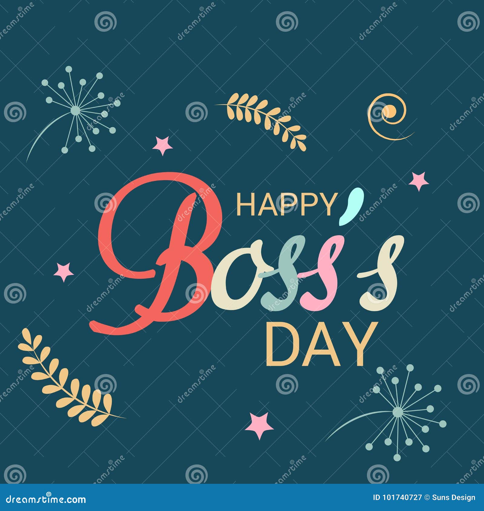 Happy Boss`s Day. stock illustration. Illustration of poster - 101740727