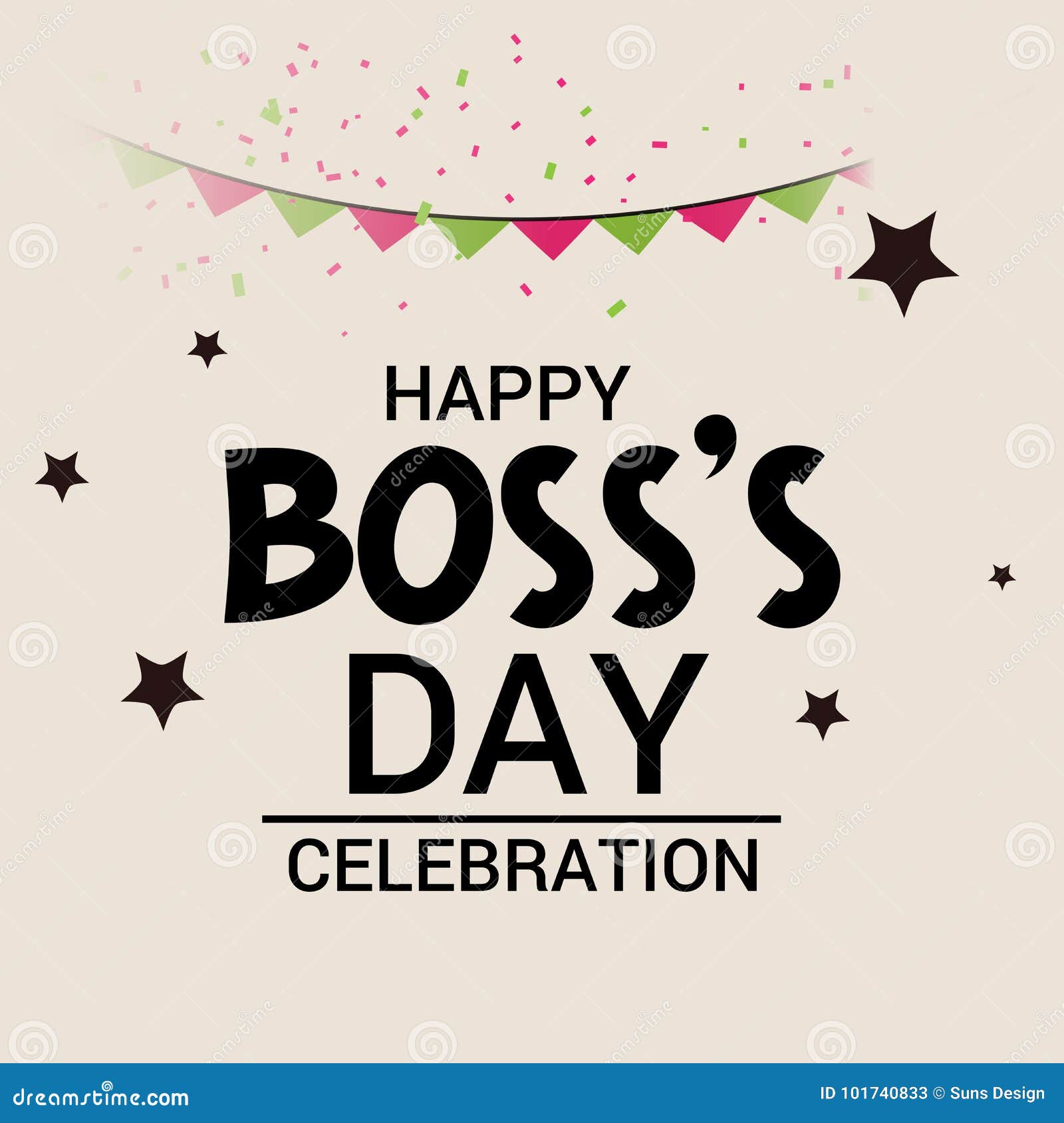 Happy Boss`s Day. stock illustration. Illustration of colorful - 101740833