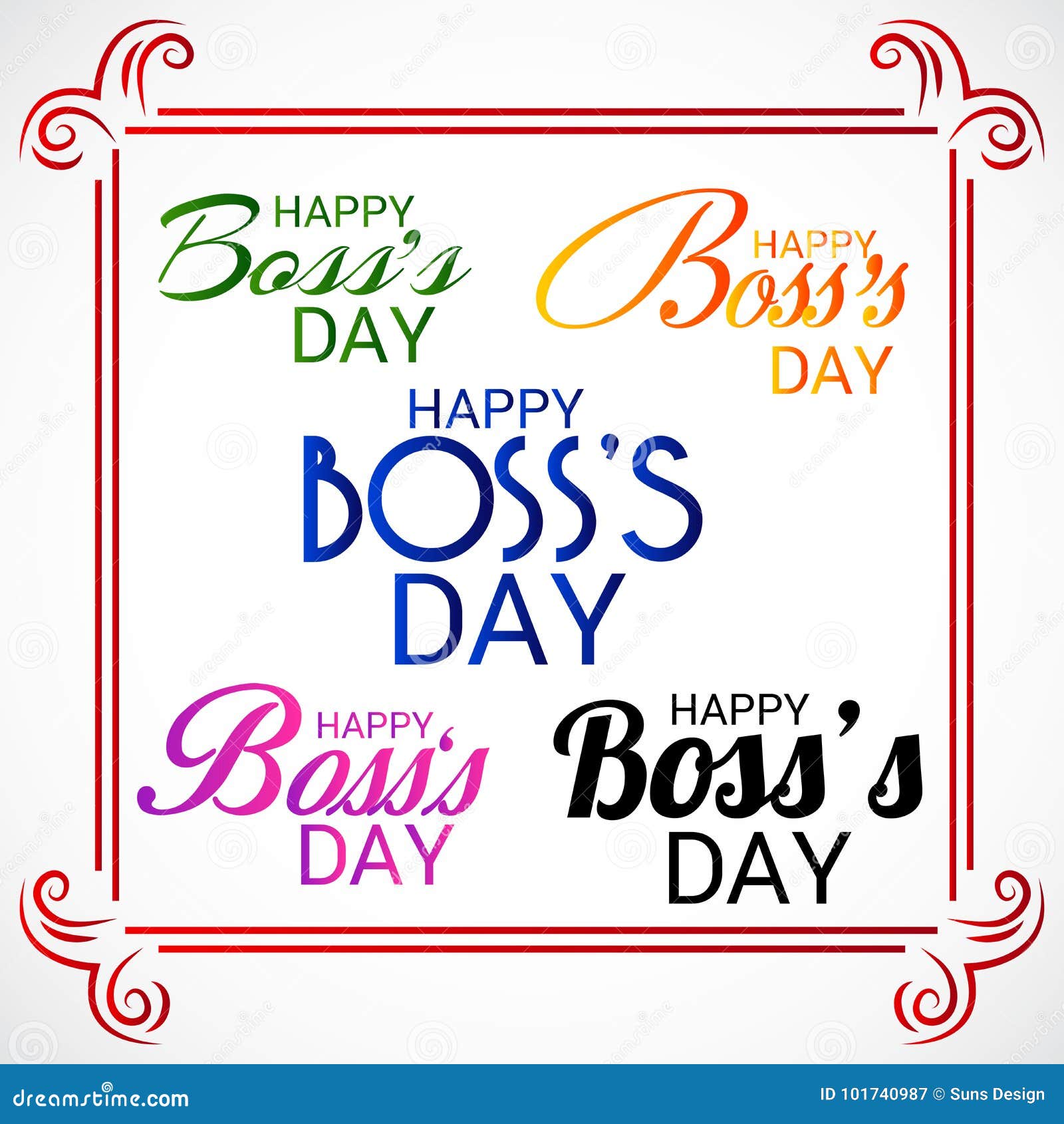 Happy Boss`s Day. stock illustration. Illustration of poster - 101740987