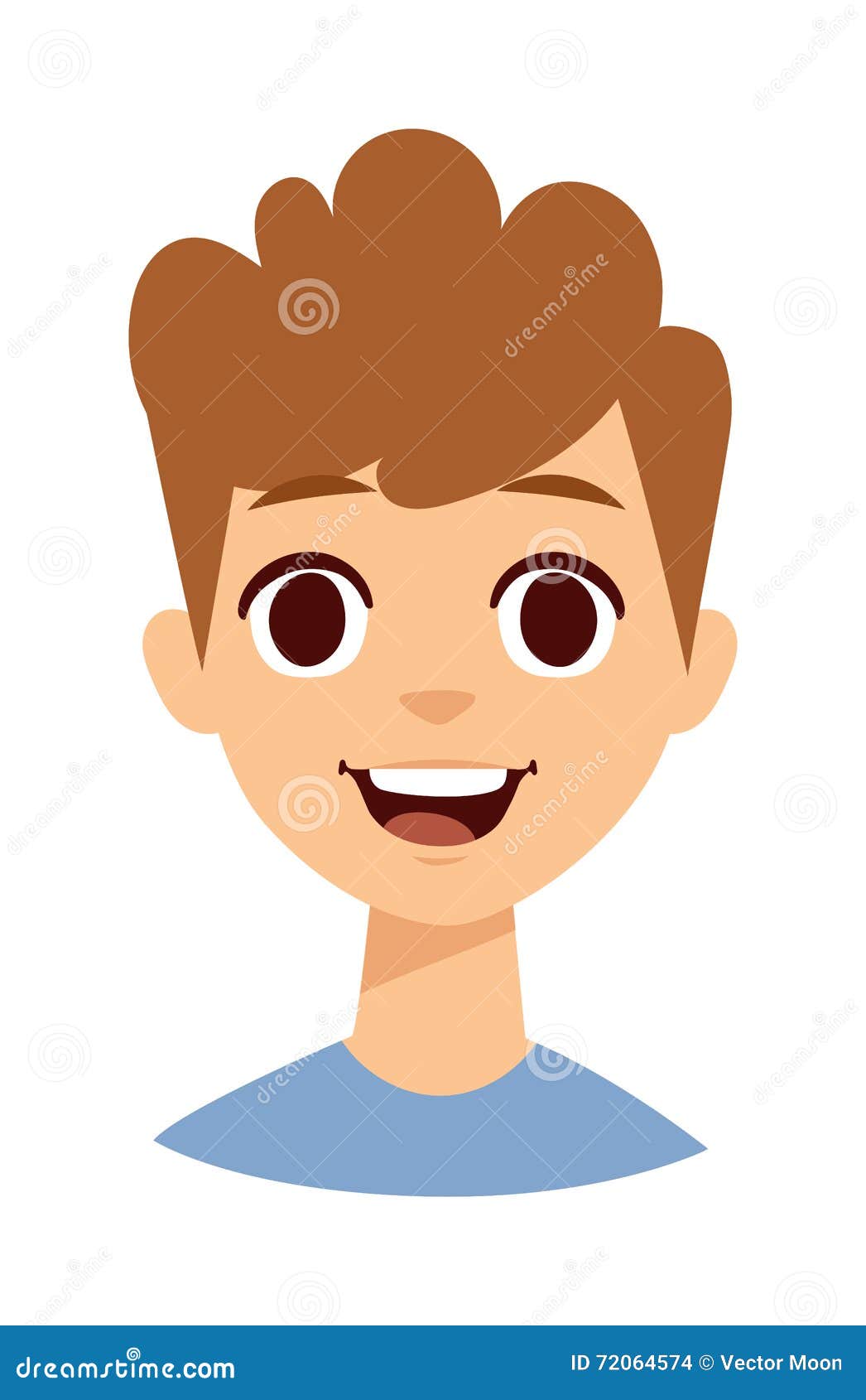 Download Happy Boy Face Vector Illustration. Stock Vector ...
