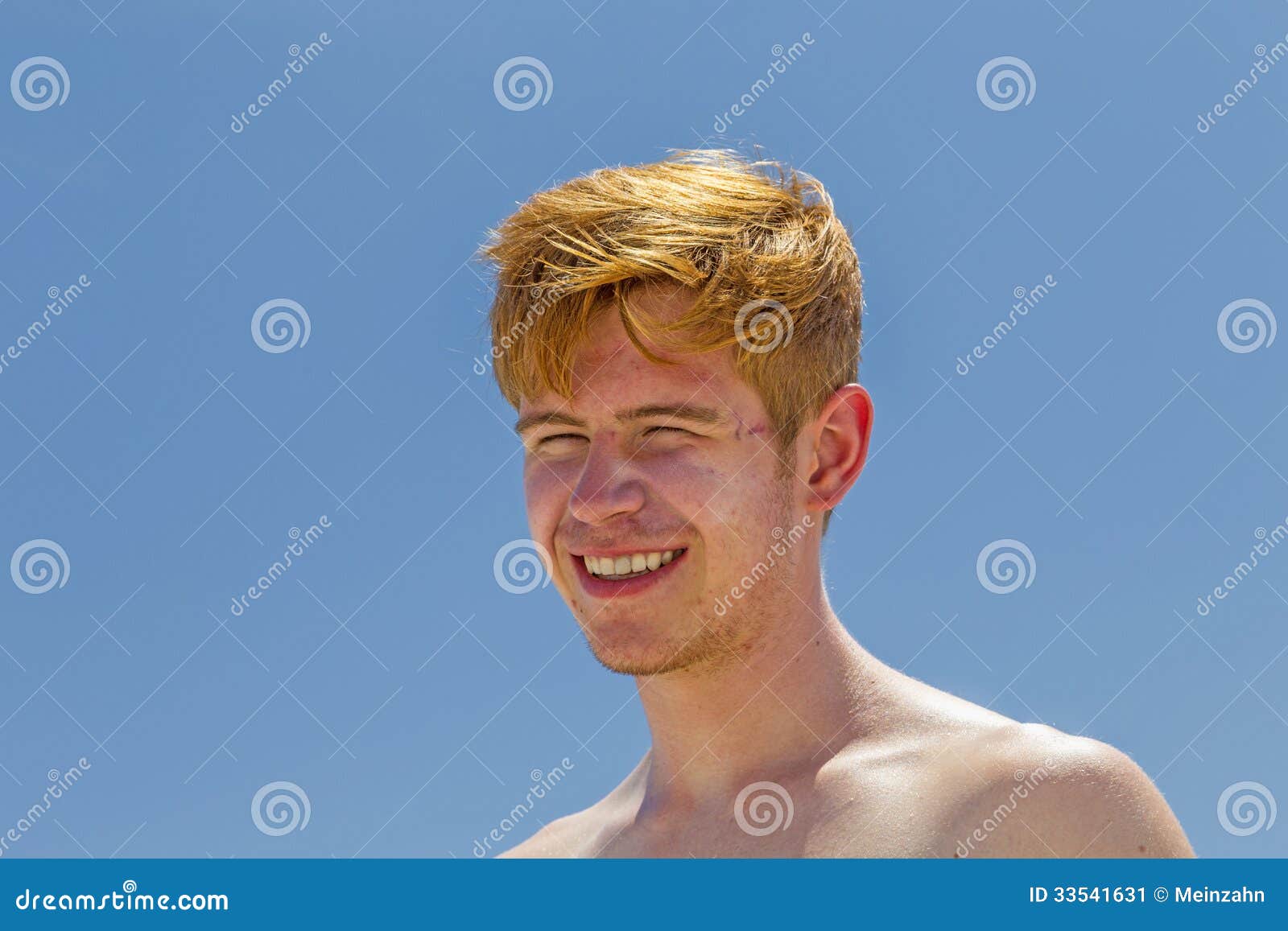 Happy Boy after Swimming at Stock Image - Image of acne, holiday: 33541631