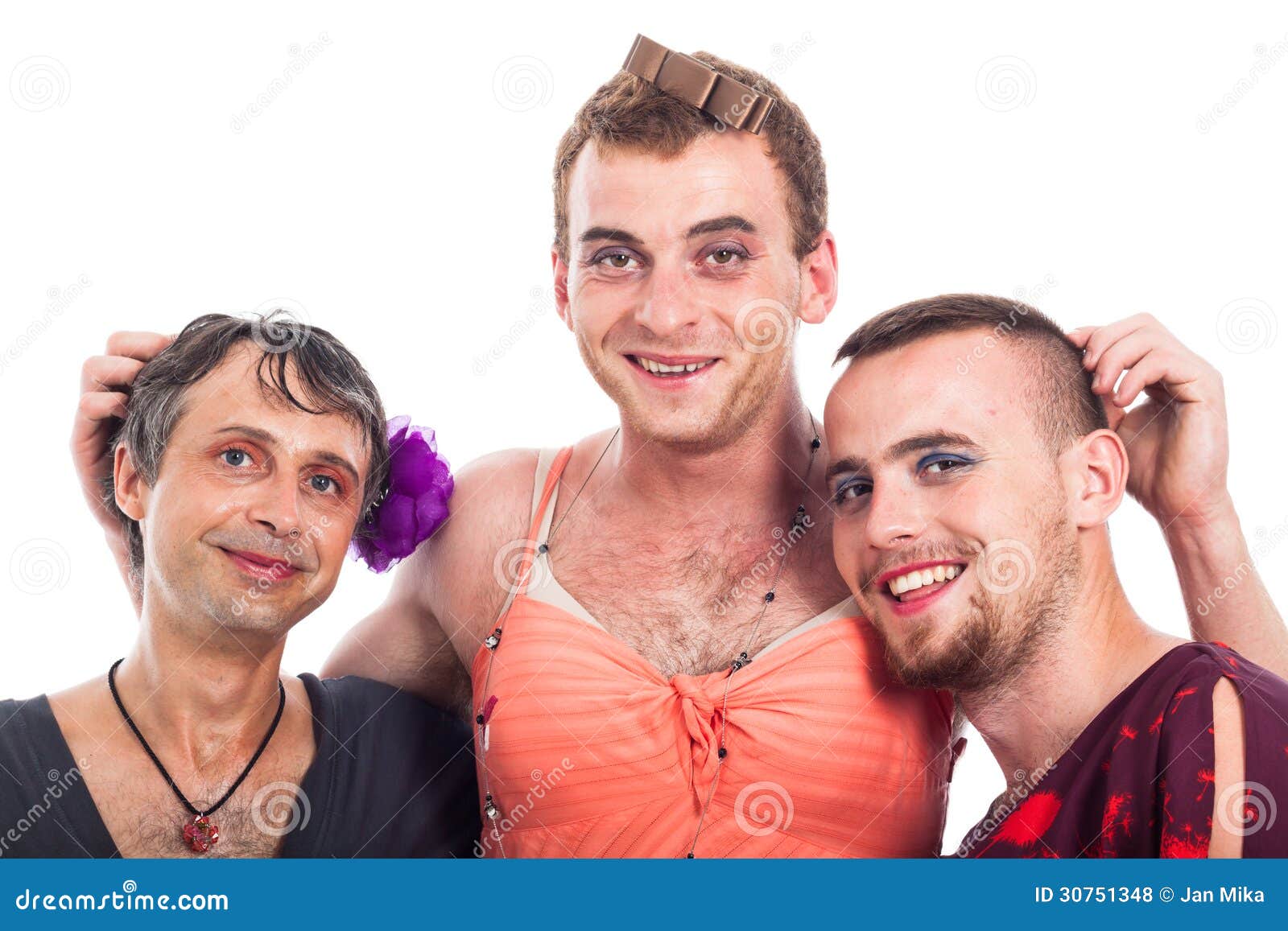 Happy boys crossdressing stock photo. Image of posing 30751348