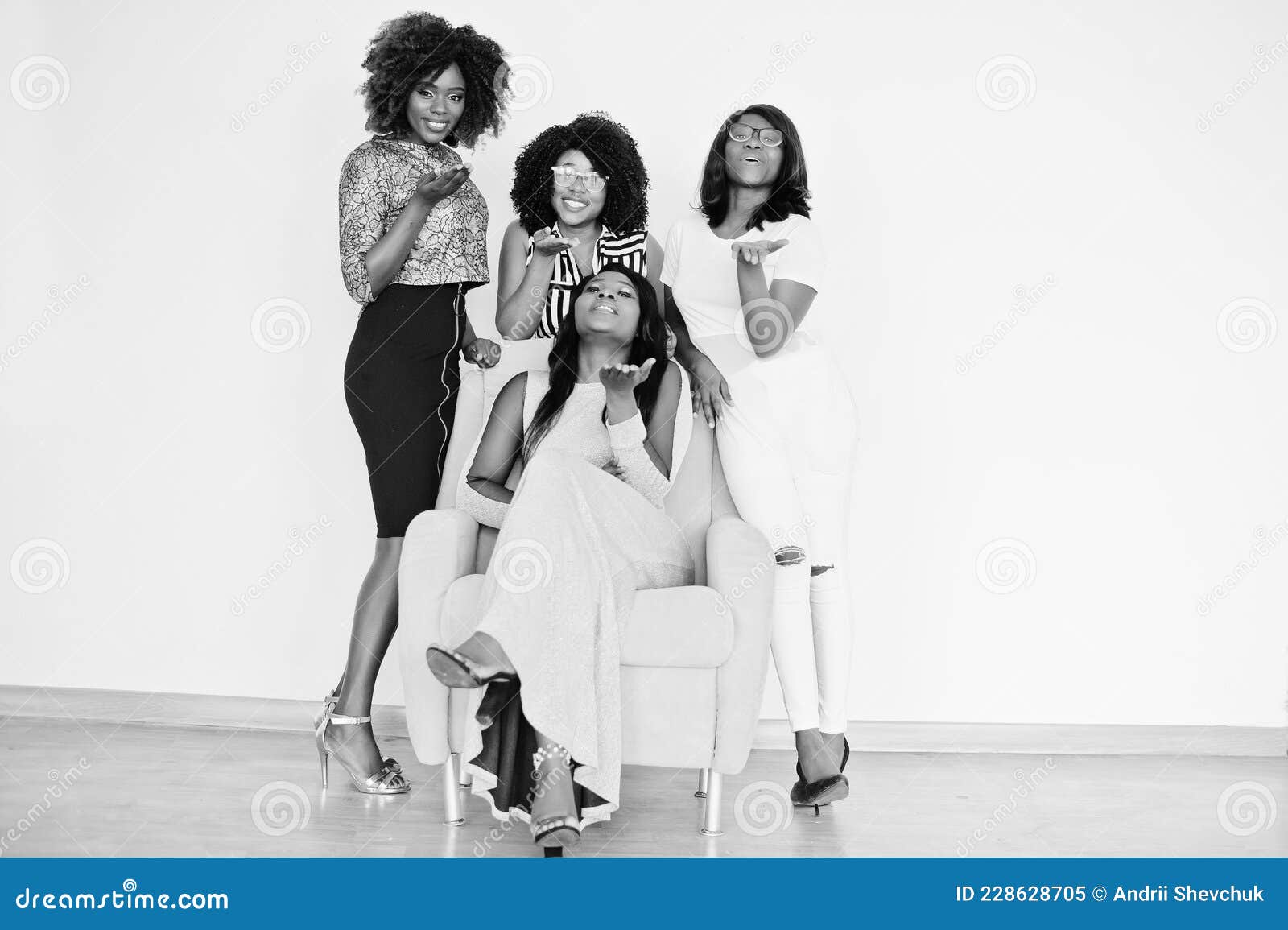 Group Of Partying African Girls Stock Image Image Of Chair African