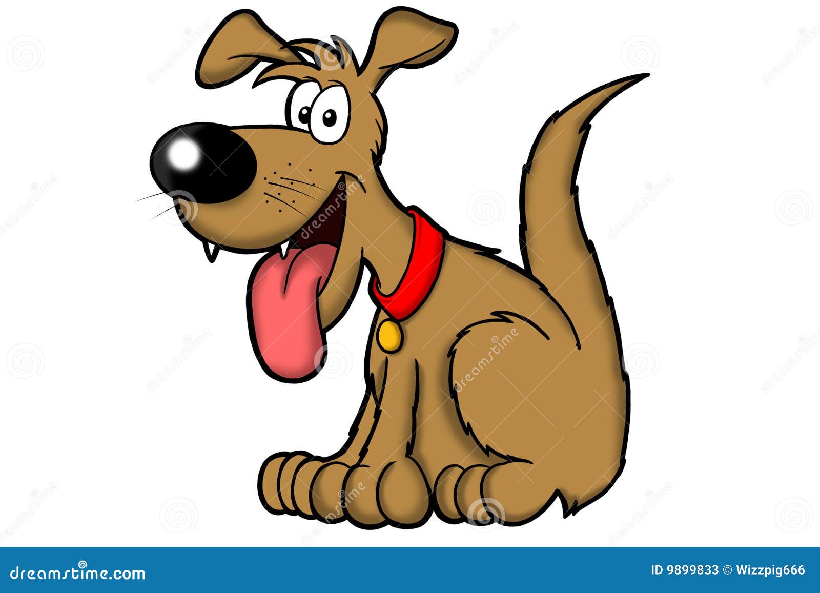 Excited Dog Cartoon