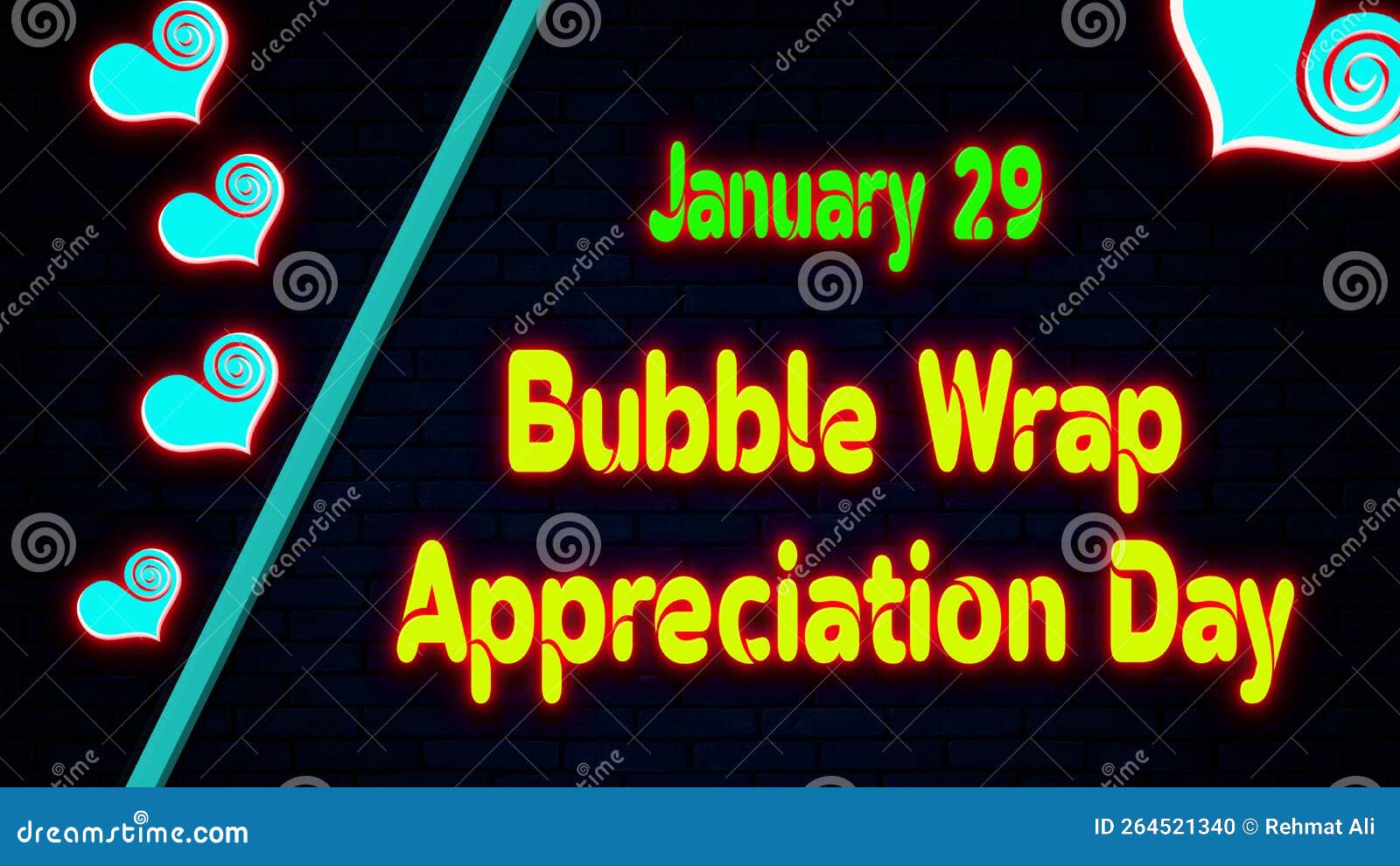 Happy Bubble Wrap Appreciation Day, January 29. Calendar of January