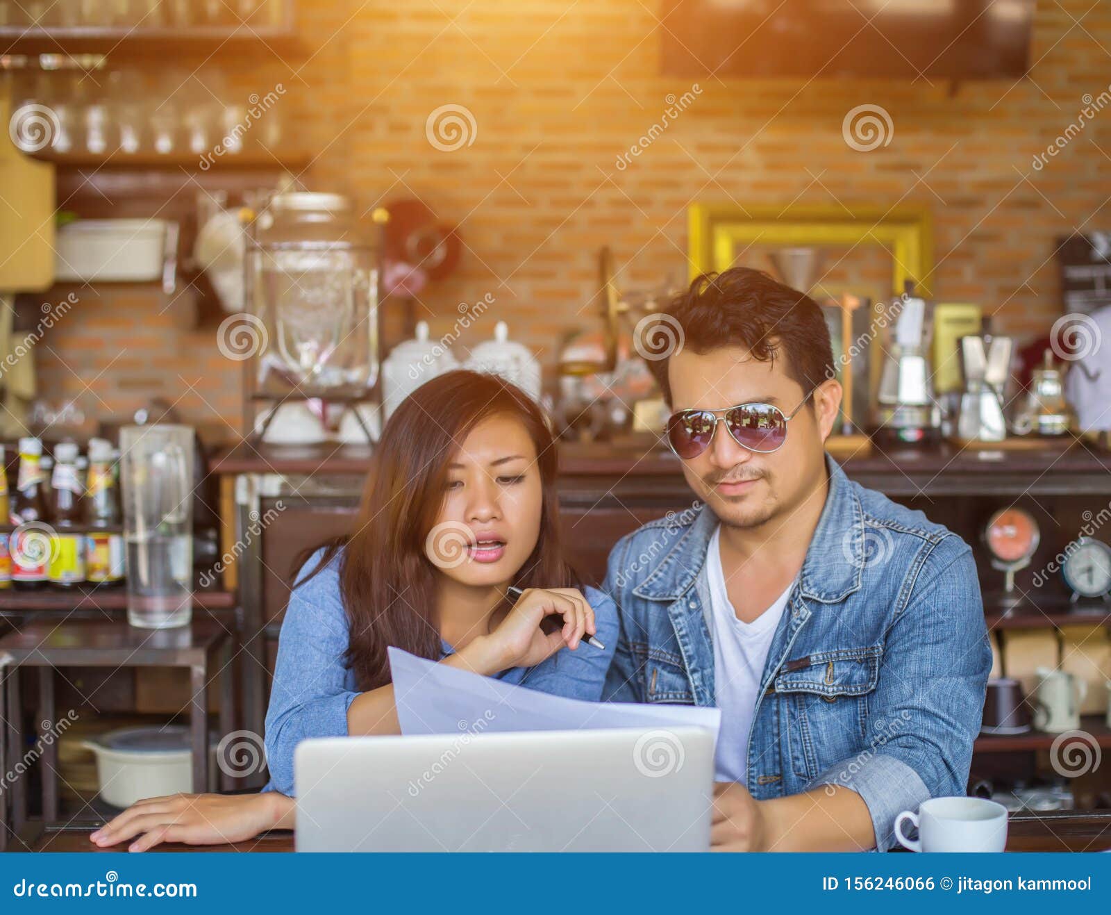 Happy Business Couple is Working Together Stock Photo Image of faith, beautiful 156246066