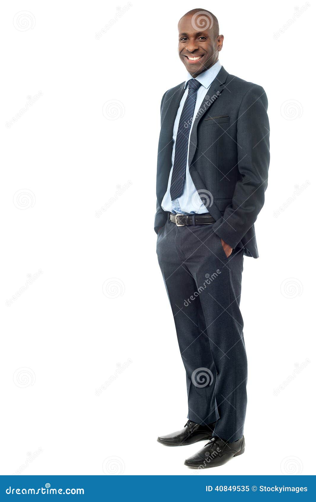 Happy Business Executive Isolated on White Stock Image - Image of ...