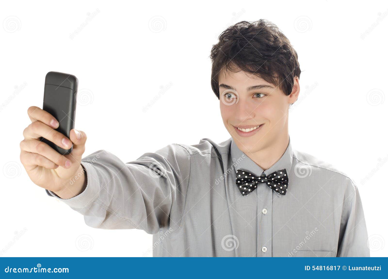 Happy Businessman Taking A Selfie  Photo With His Smart 