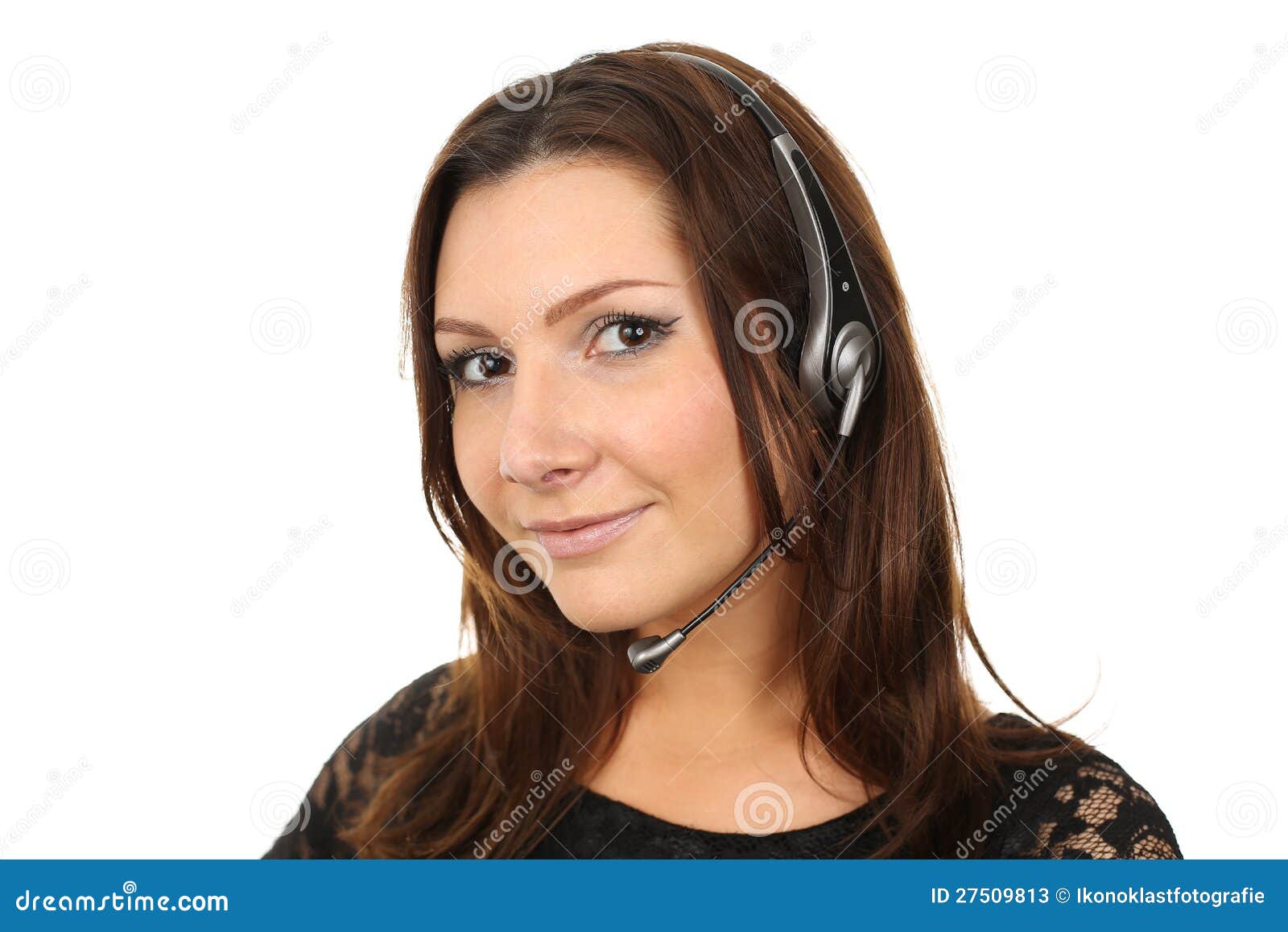 happy callcenter agent