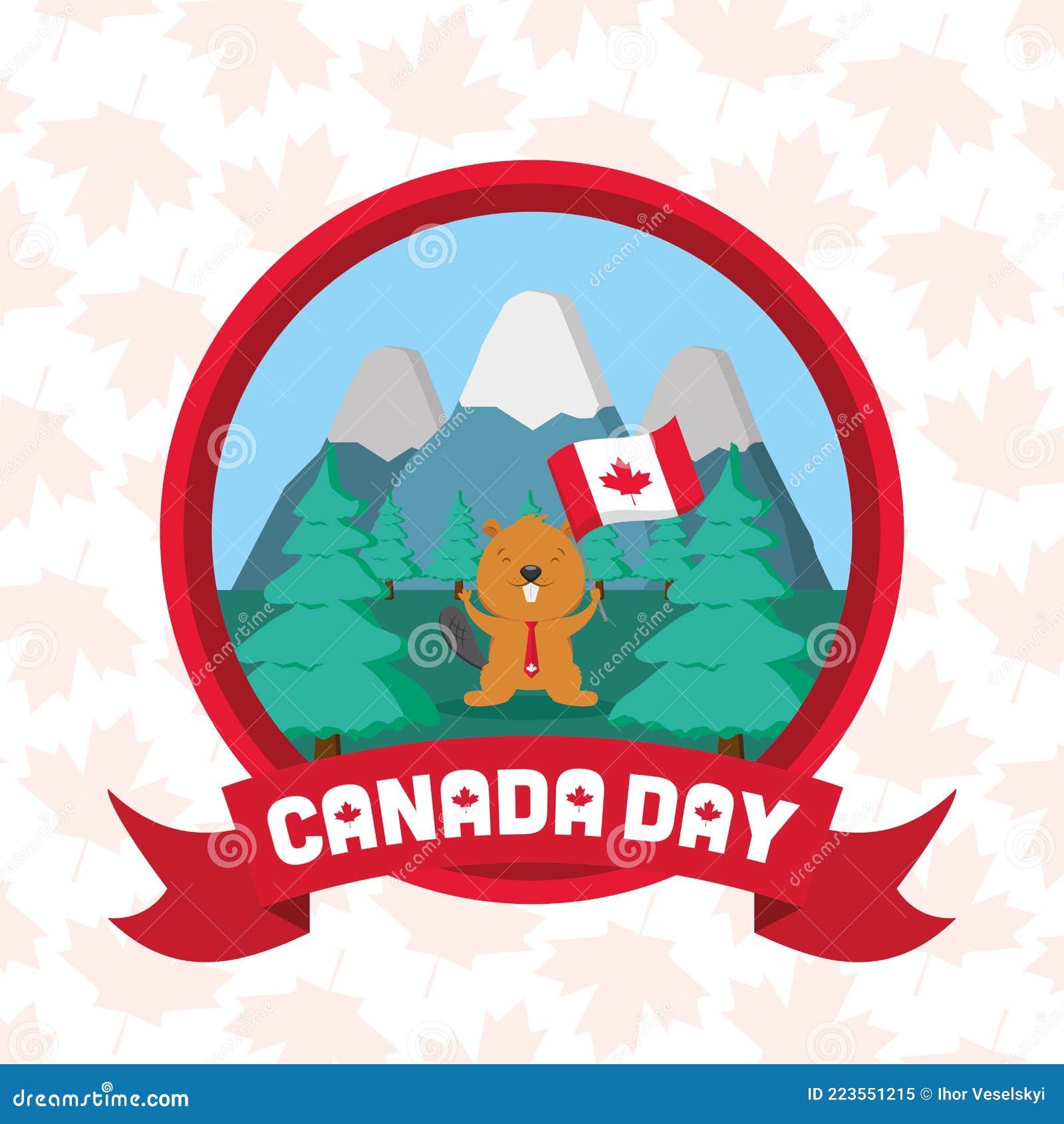 Happy canada day stock vector. Illustration of poster - 223551215