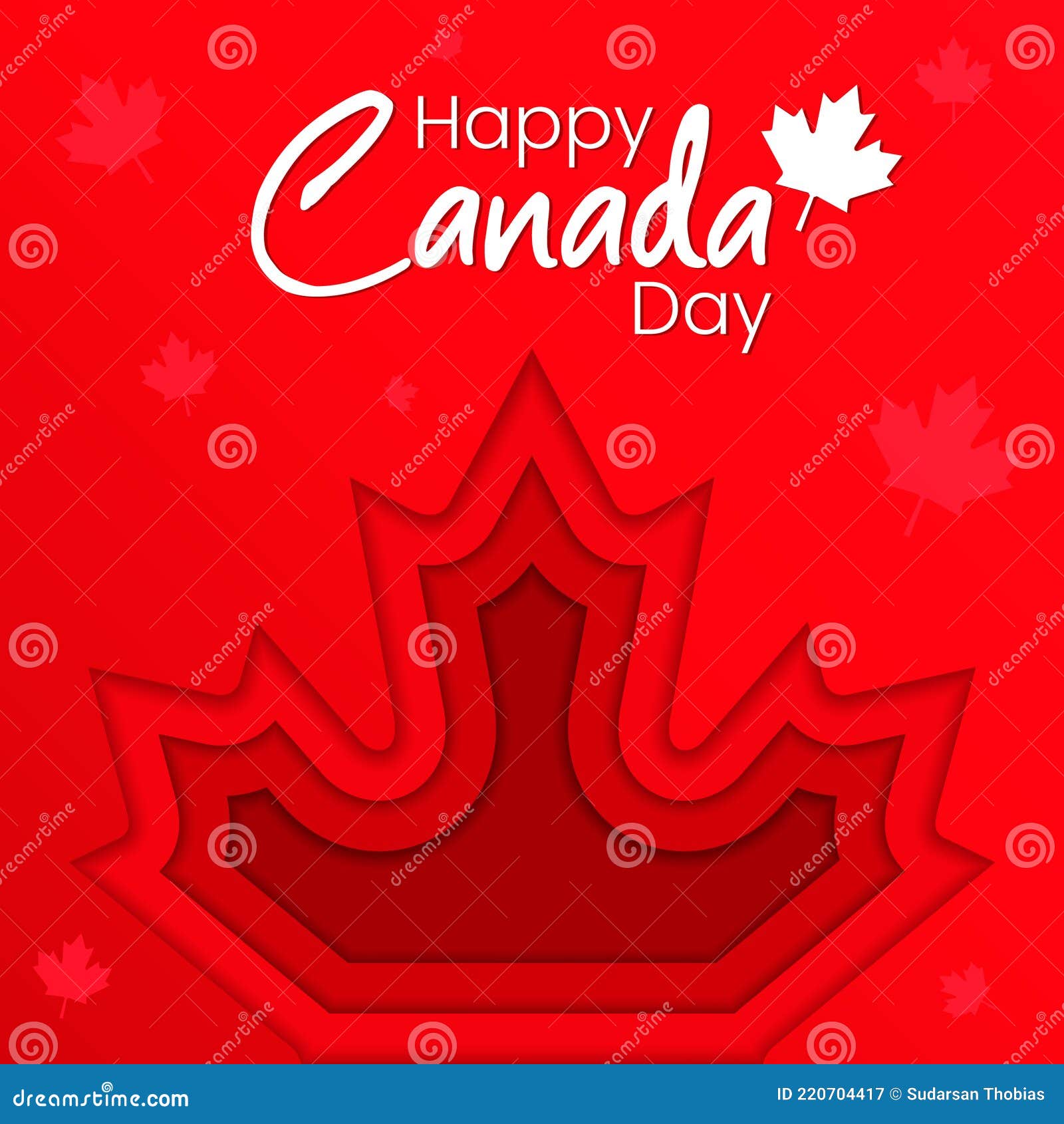 Poster happy canada day with maple leafs Vector Image