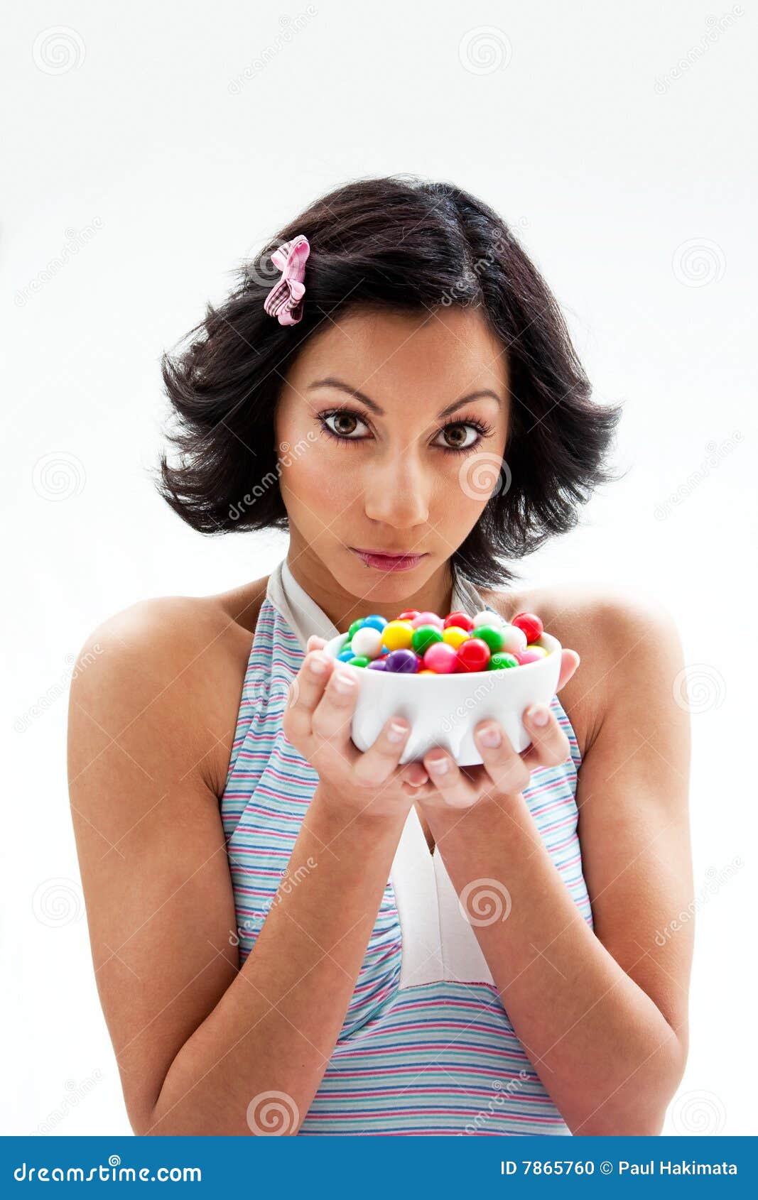 Happy candy girl stock photo. Image of enjoying, female 7865760