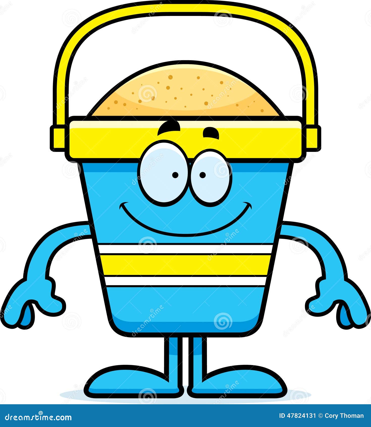 Happy Cartoon Beach Bucket stock vector. Illustration of beach - 47824131 Happy Cartoon Beach Bucket stock vector. Illustration of beach - 47824131