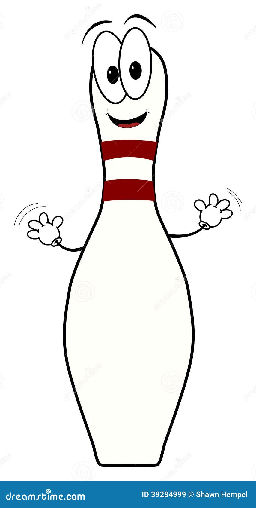 Cartoon Bowling Characters Run With Color Background Royalty-Free Stock