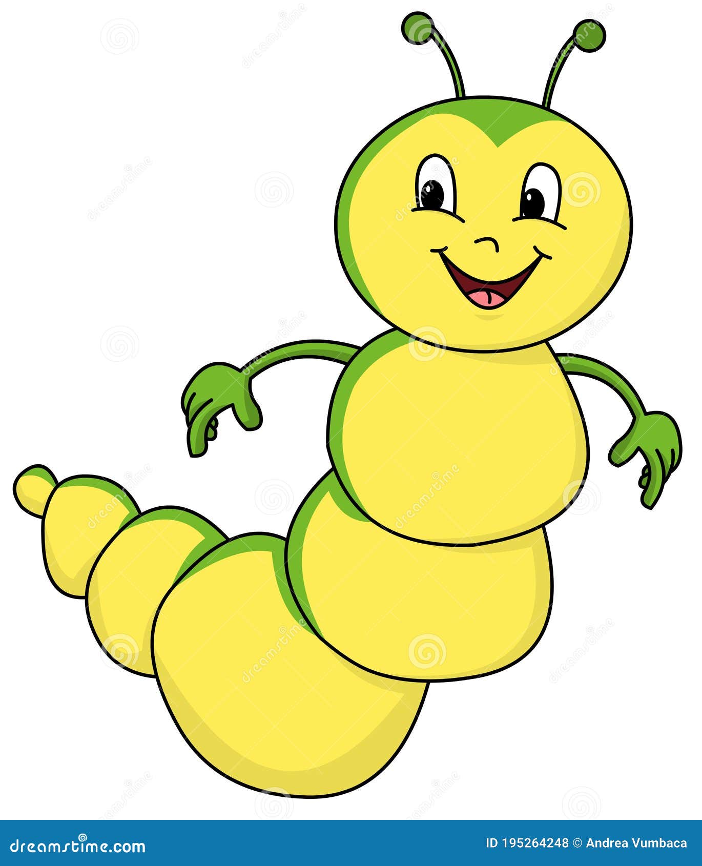 Happy Cartoon Caterpillar Isolated with White Background Stock Illustration - Illustration of background, wildlife: 195264248 Happy Cartoon Caterpillar Isolated with White Background Stock Illustration - Illustration of background, wildlife: 195264248