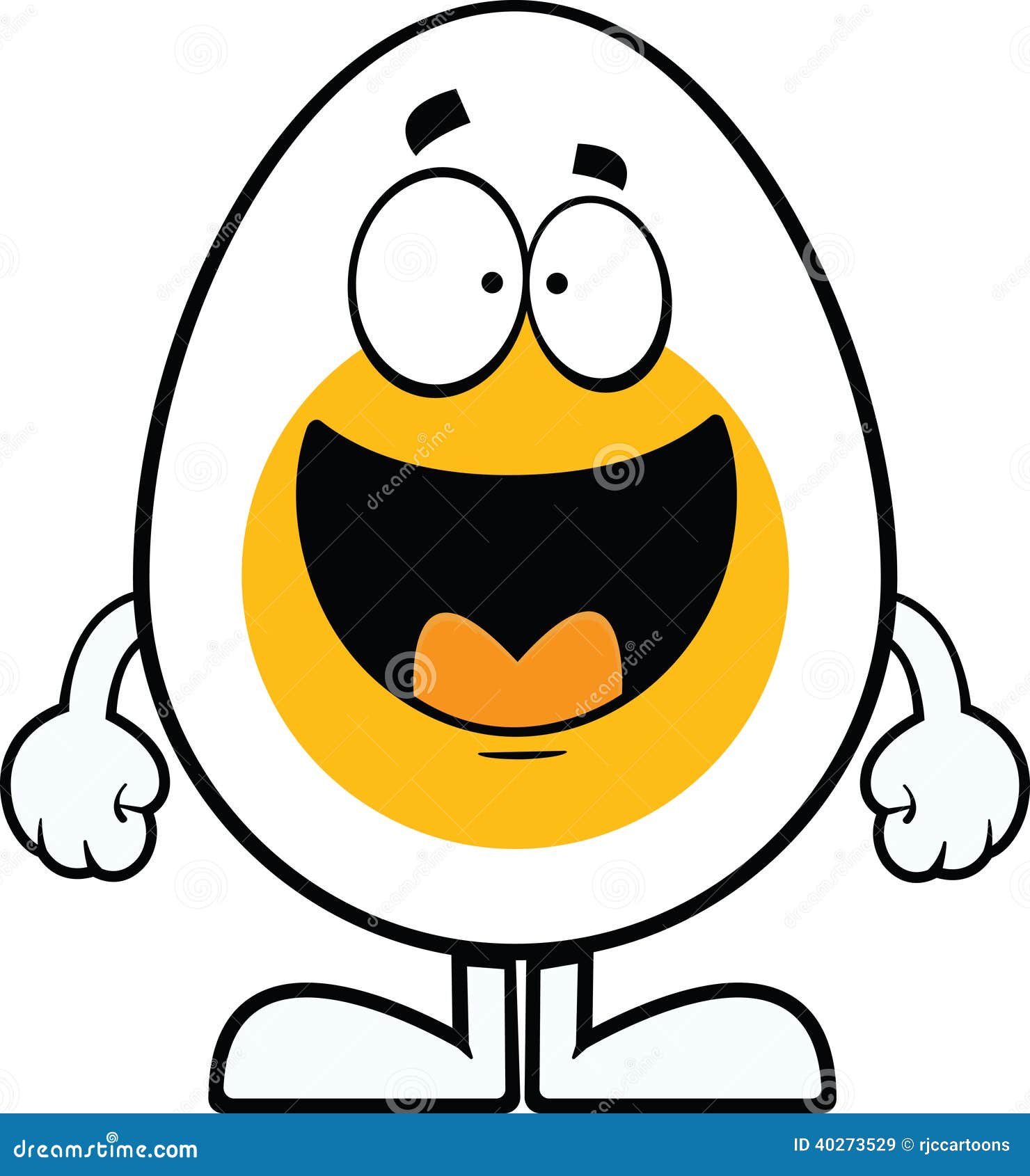 Happy Cartoon Egg stock vector. Illustration of happy - 40273529
