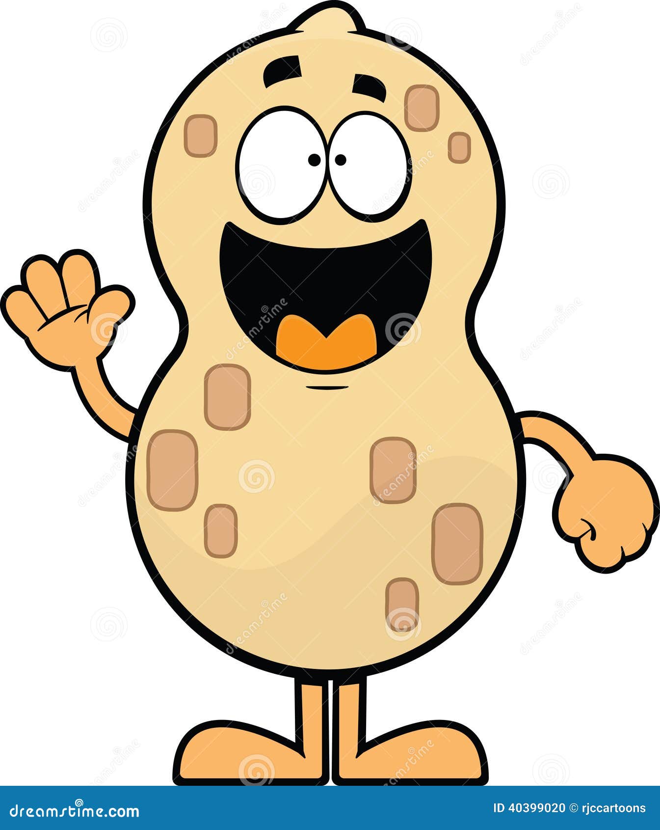 Happy Cartoon Peanut stock vector. Illustration of food - 40399020