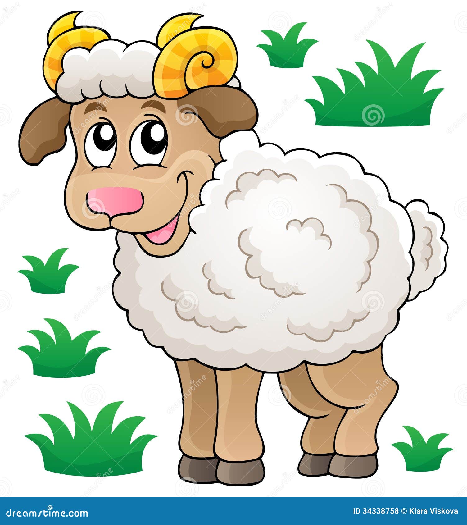 happy cartoon ram