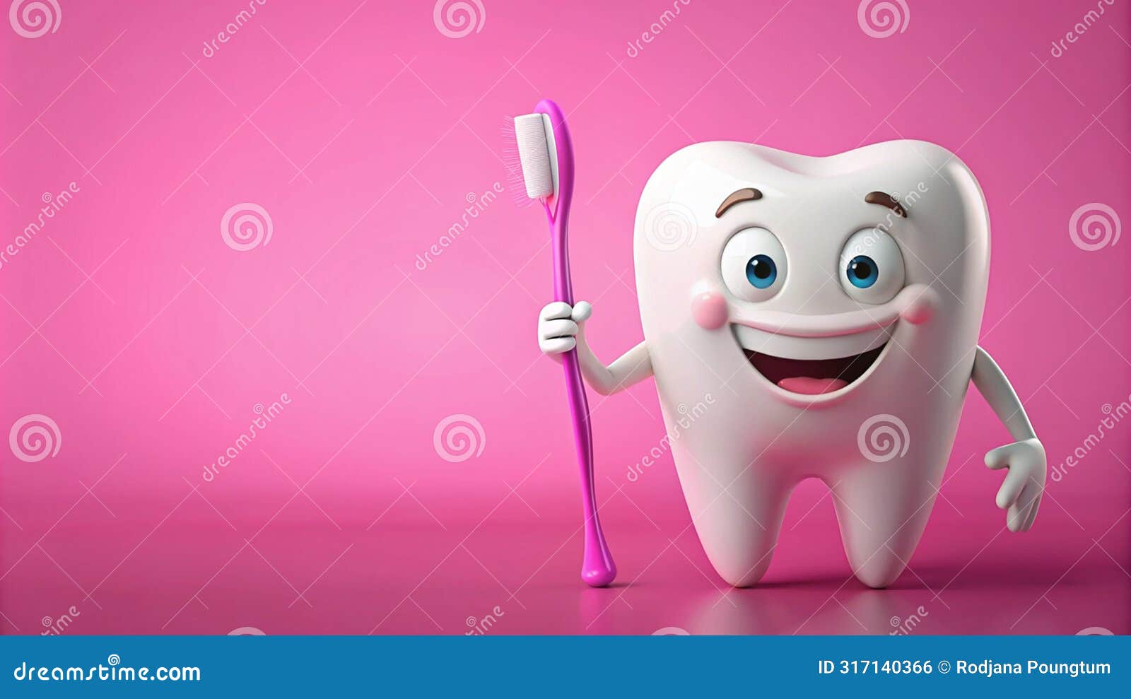 a happy cartoon with smiling teeth