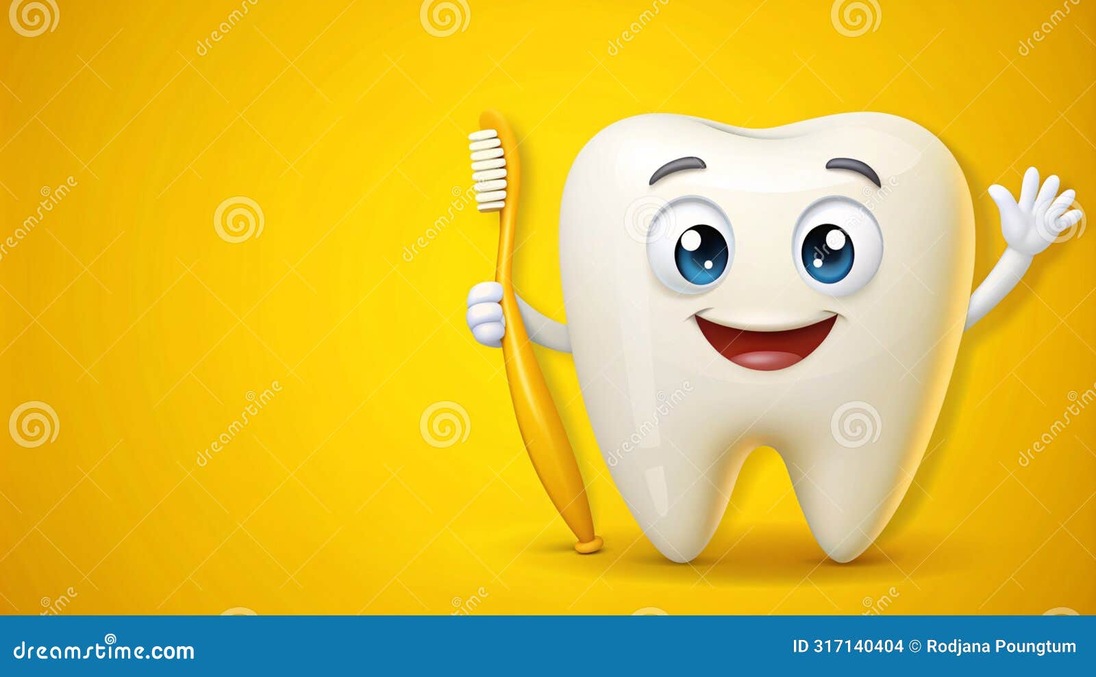 a happy cartoon with smiling teeth