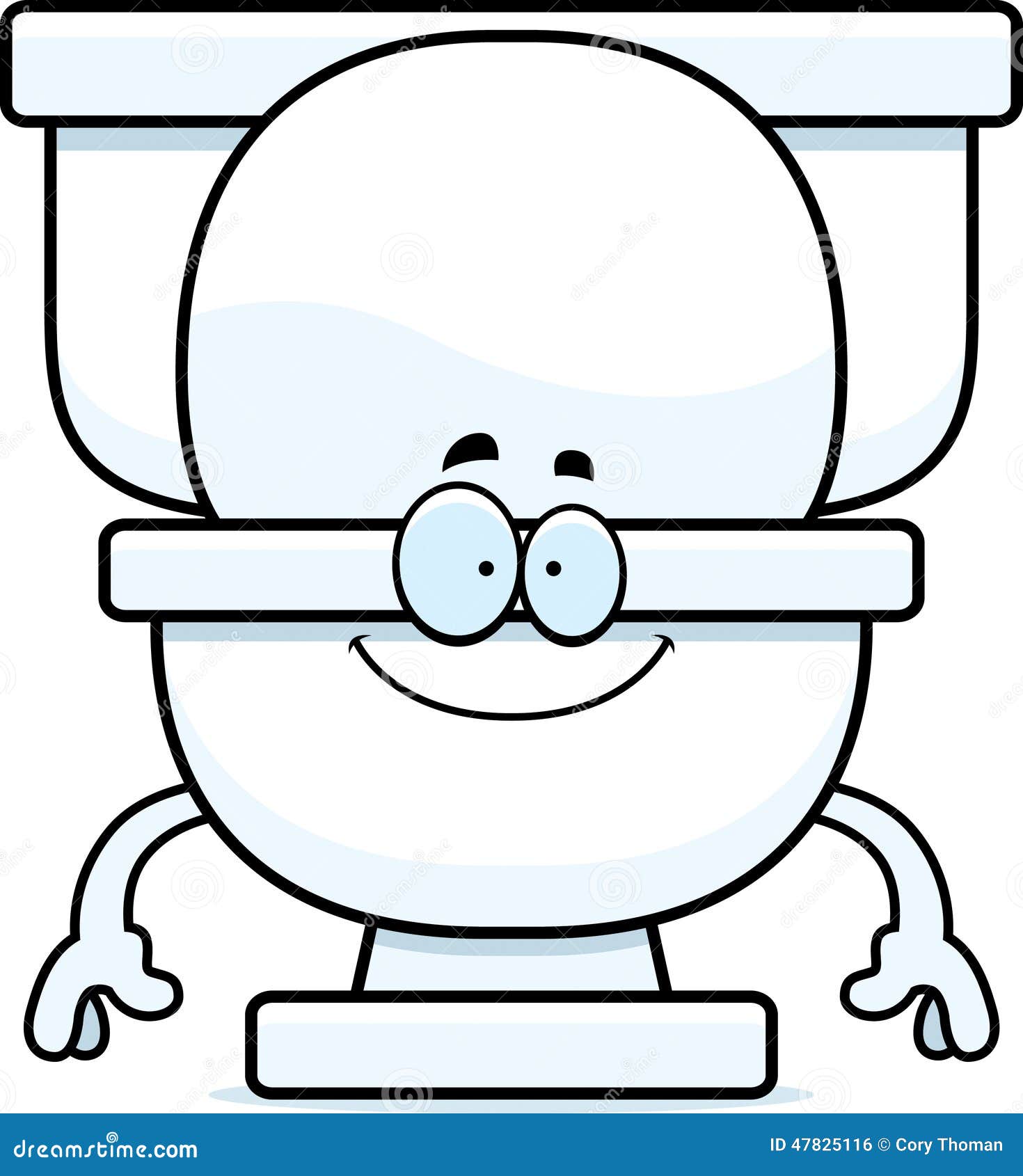 Happy Cartoon Toilet  stock vector Illustration of clipart 