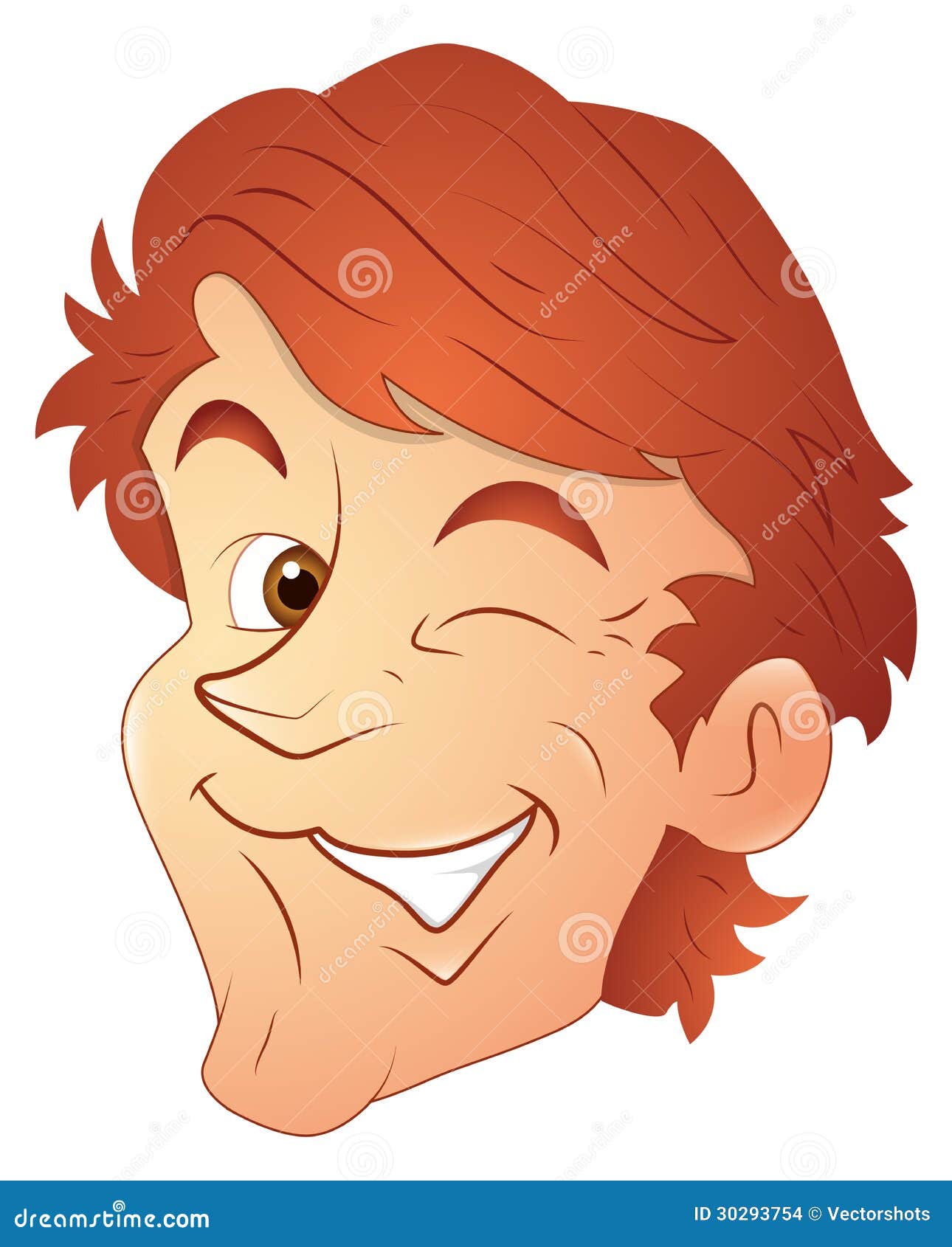 happy man face cartoon