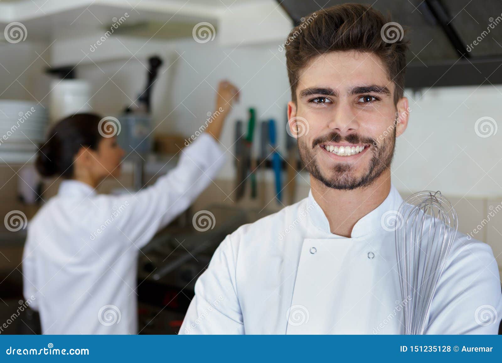Happy Chef Cook at Restaurant Kitchen Stock Photo Image of chef