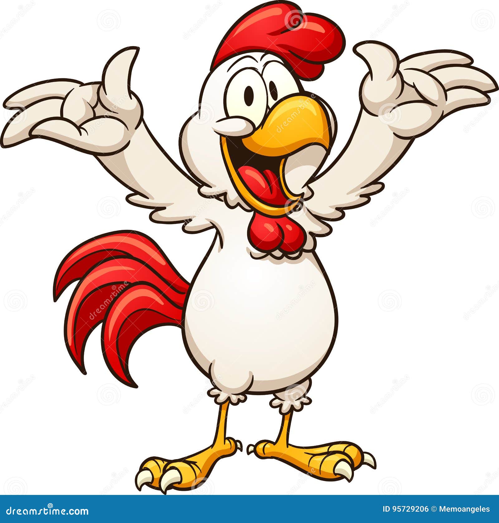 Happy chicken stock vector. Illustration of isolated 95729206