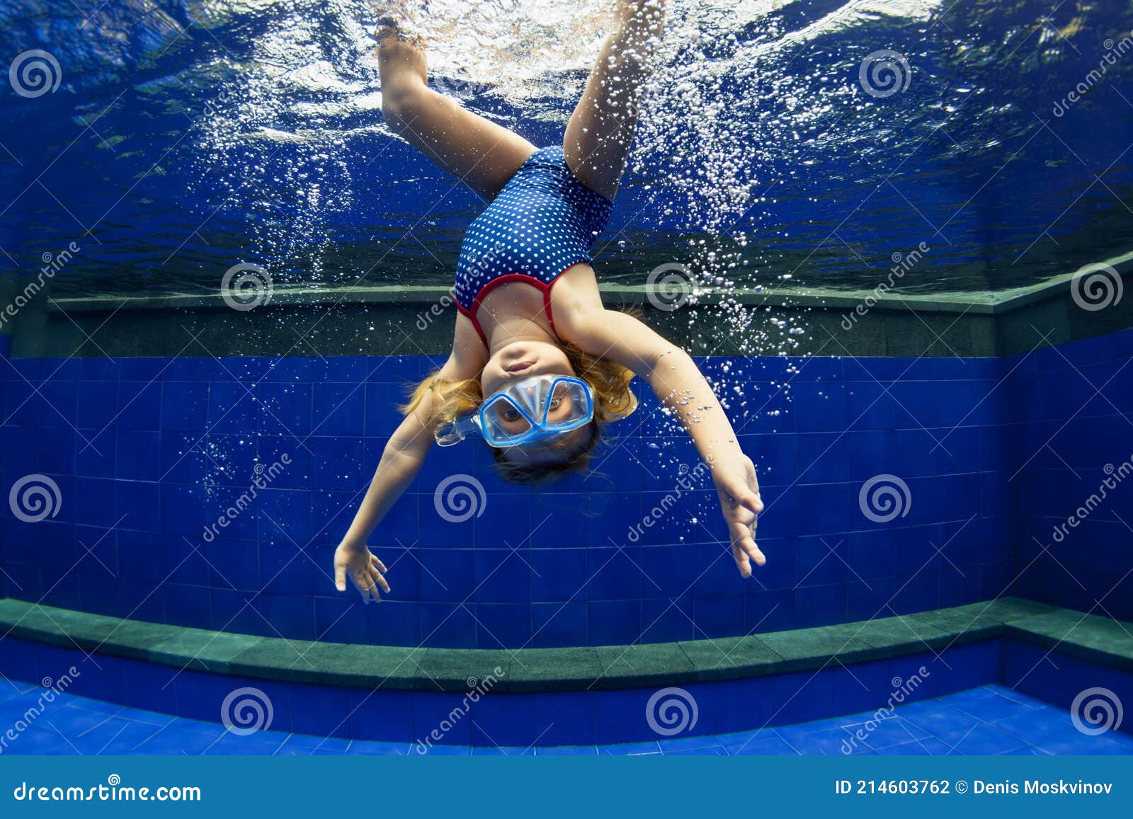 swimming in the pool
