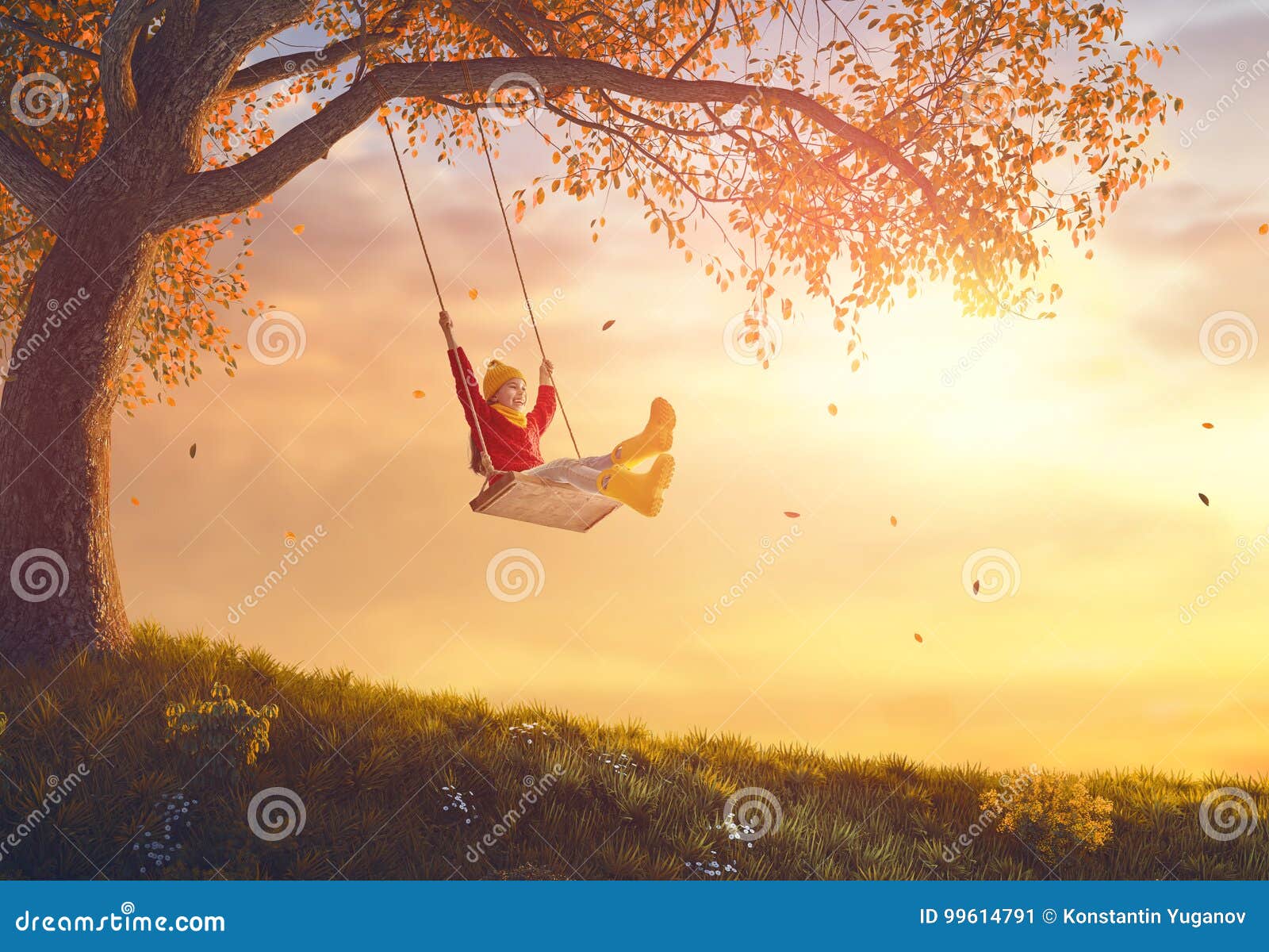 girl on swing