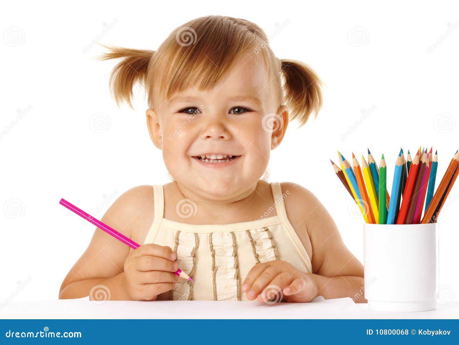 Happy Child Play with Crayons and Smile Stock Photo Image of draw