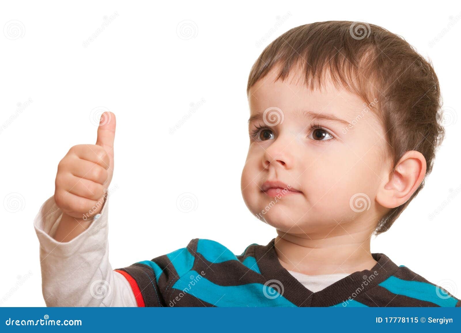 Happy Child With Thumb Up Stock Image Image Of Studio 17778115