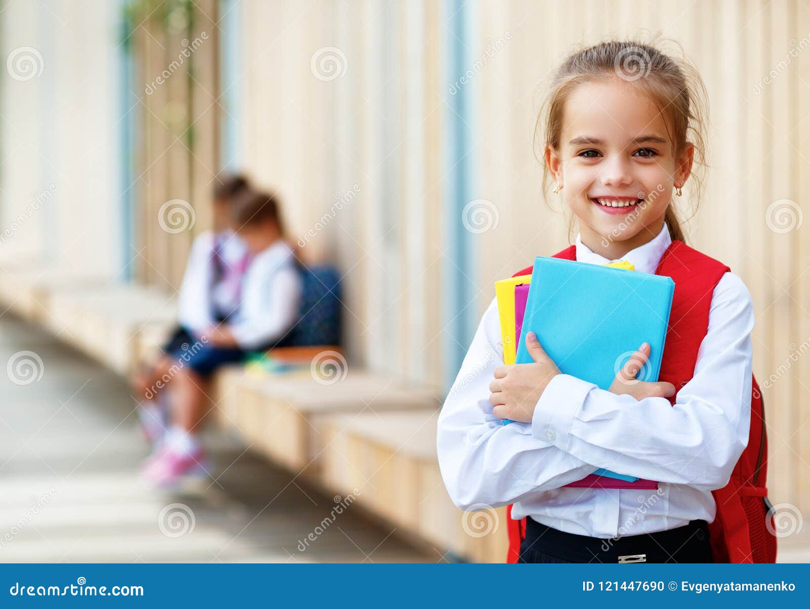happy children girlfriend schoolgirl student ary school