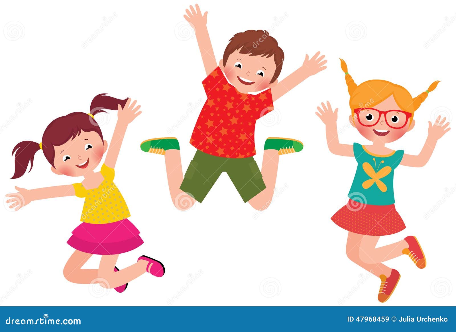 Happy kids jumping isolated  Happy kids, Childrens illustrations, Children  illustration