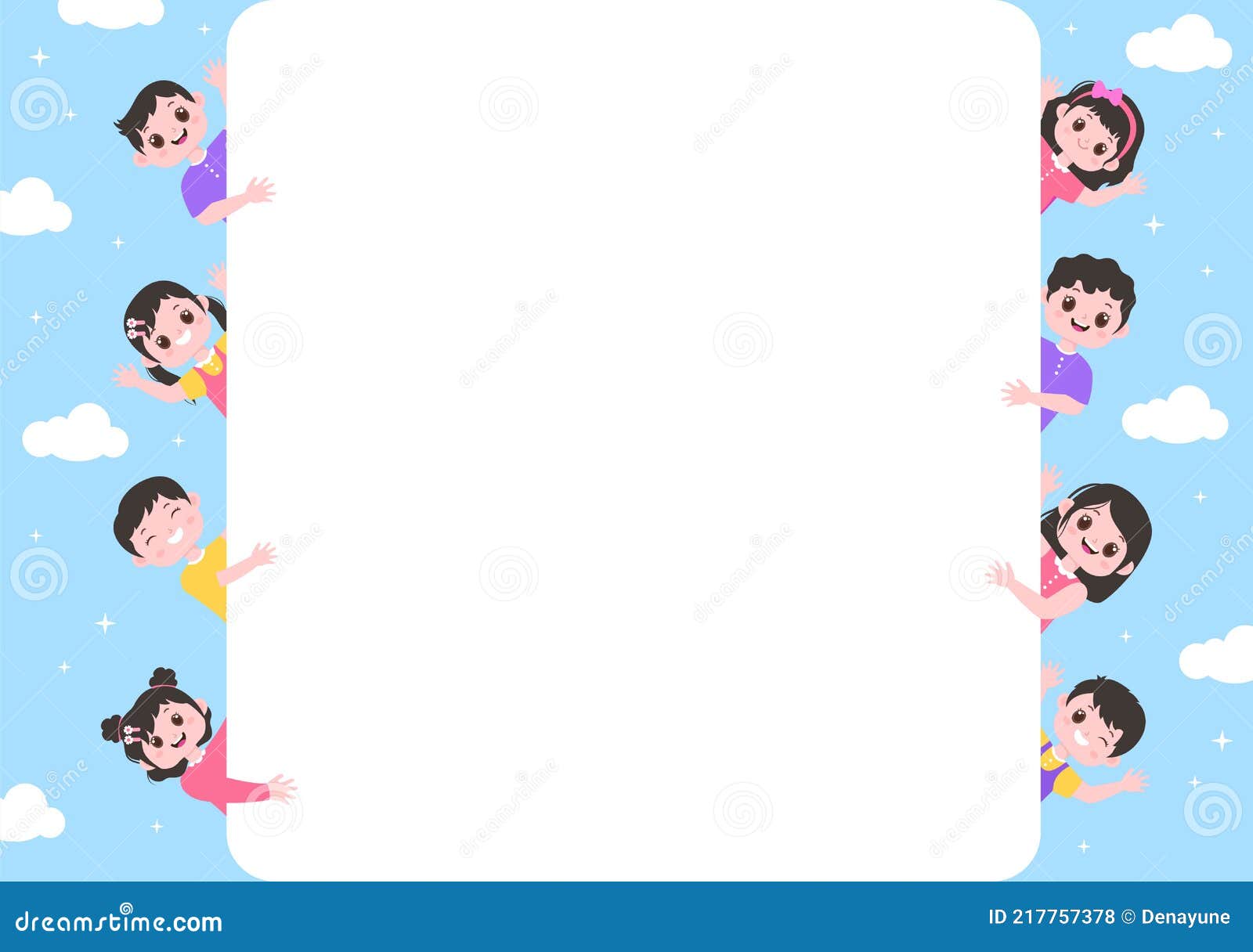 Happy Children`s Day Celebration with Cartoon Character Illustration for  Poster, Greeting Cards, Wallpaper Background, Banner, an Stock Vector -  Illustration of design, education: 217757378