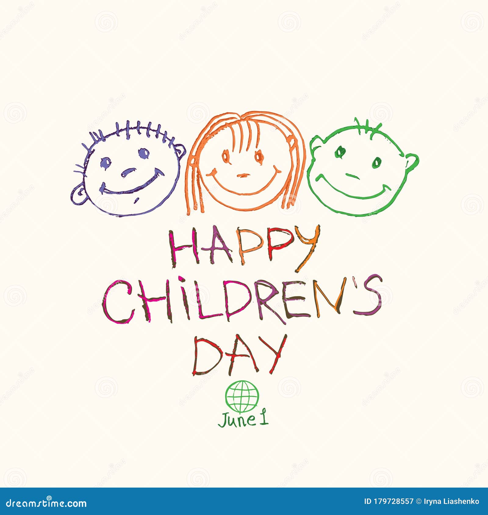 How to Draw Children's day Greeting card Drawing for kids Step By Step -  video Dailymotion